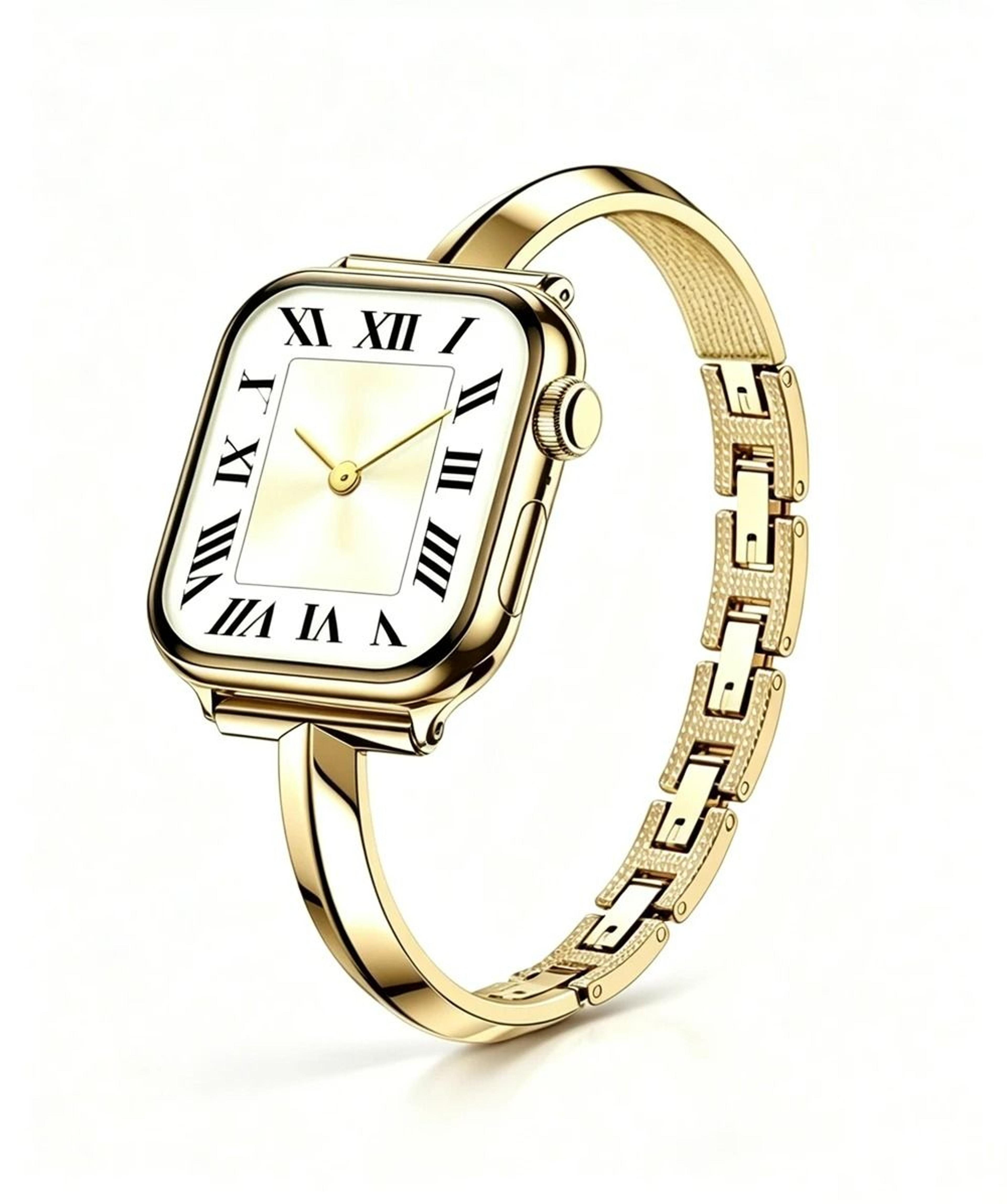 luxury stainless steel jewelry link bracelet strap for apple watch series 1 through 11 & ultra