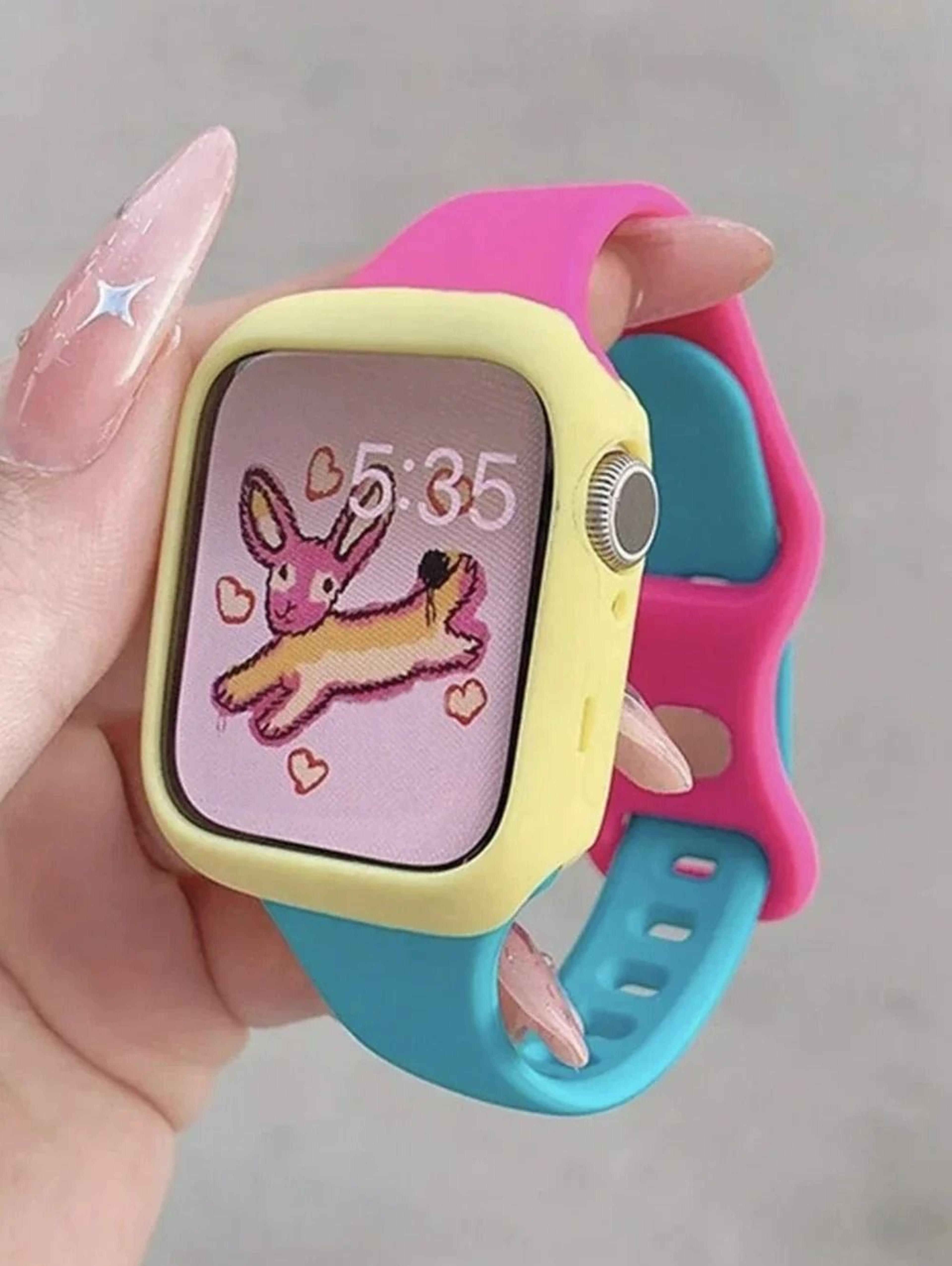 2-in-1 liquid silicone sport strap & matching bumper case set for apple watch series 1 through 11
