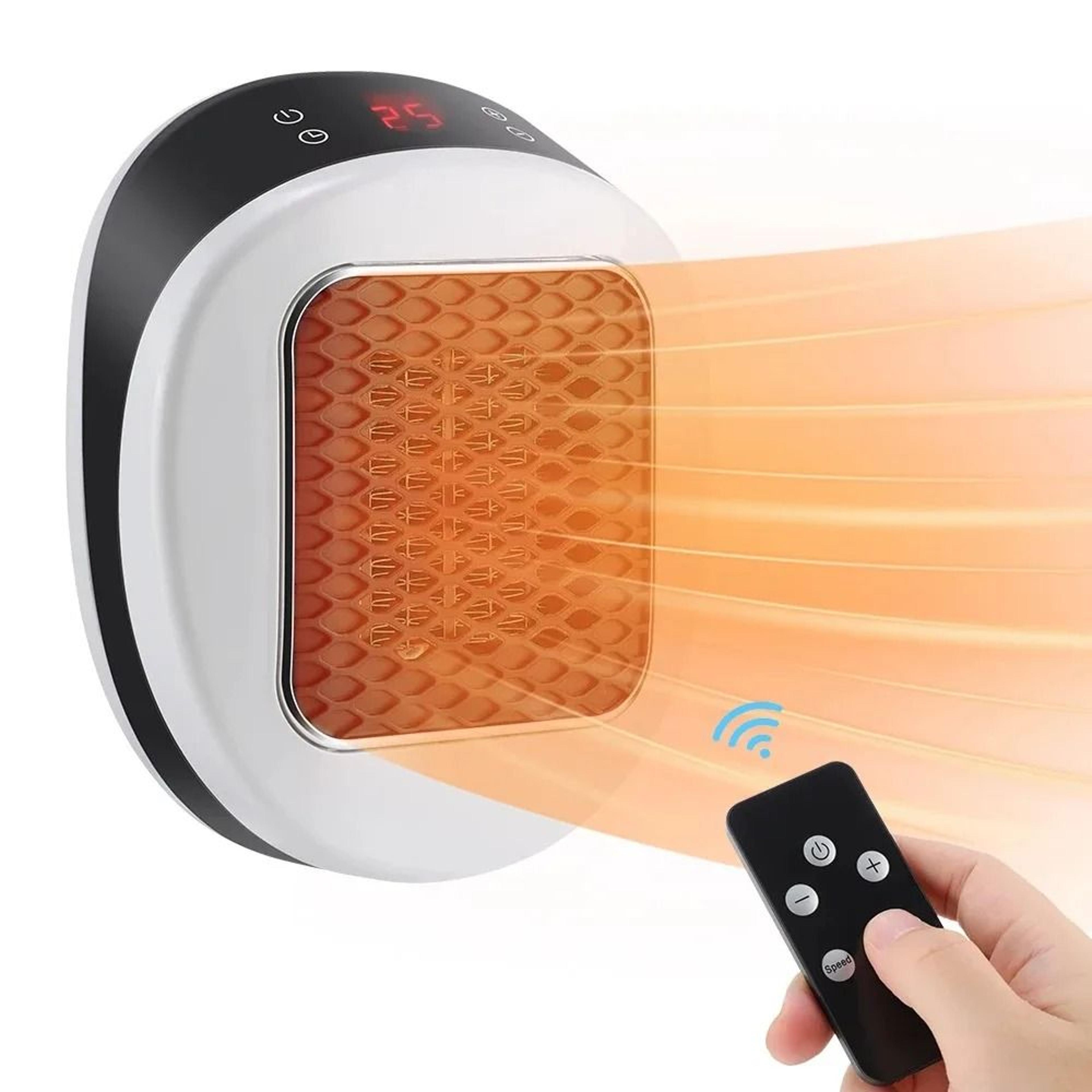 wall outlet plug-in electric space heater with remote control