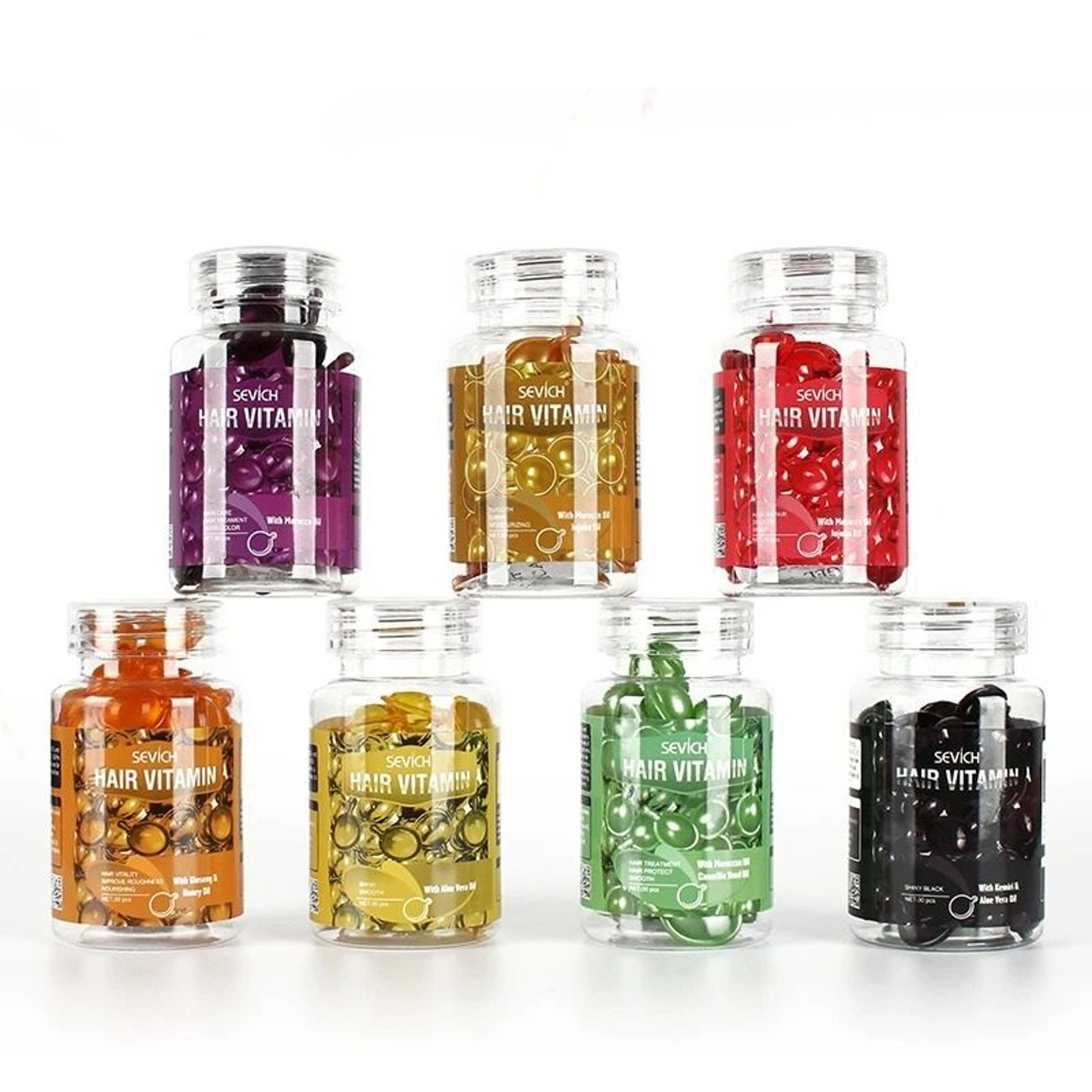 mix hair vitamin capsule treatment oil & keratin complex serum