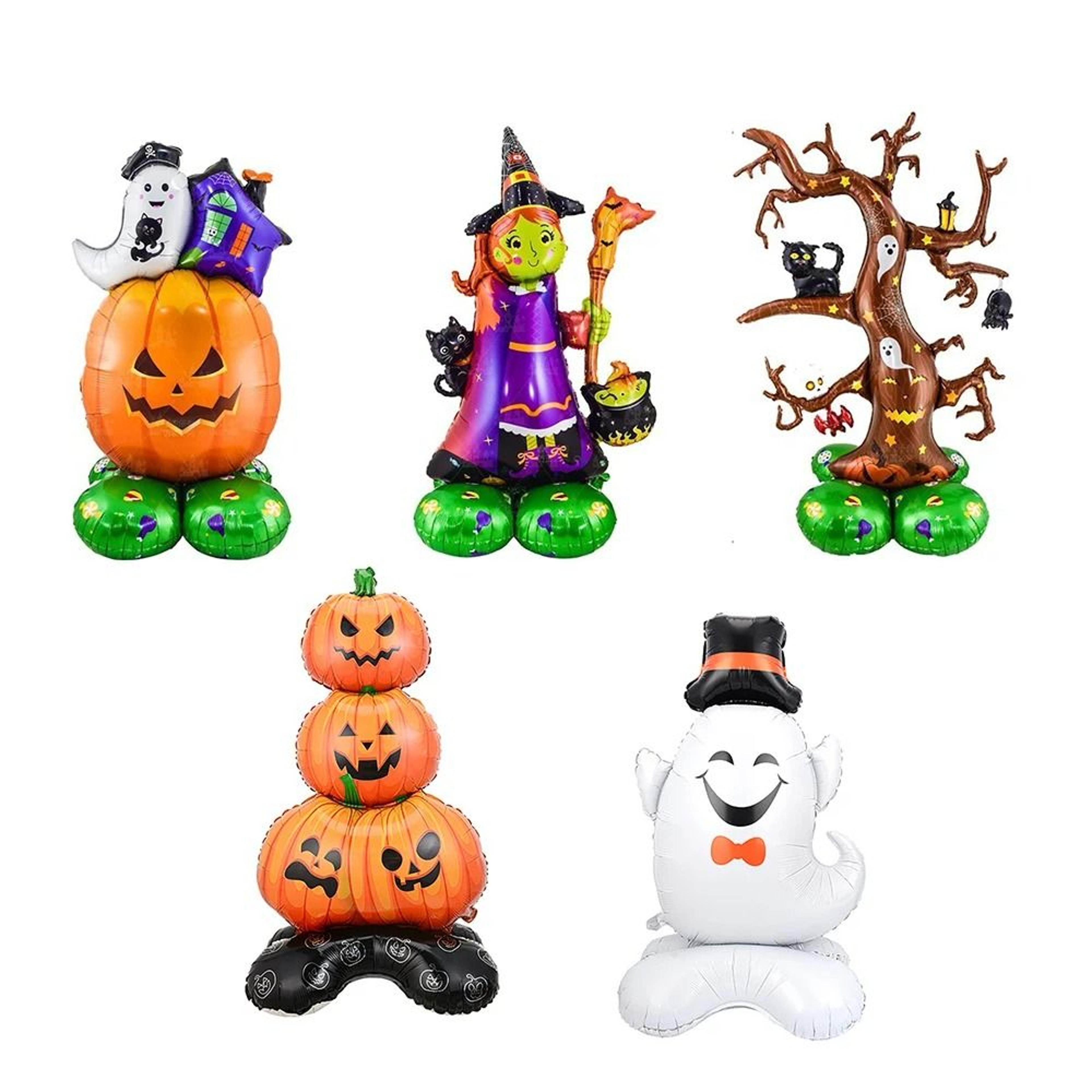 halloween foil balloon (pumpkin, ghost & witch character designs)