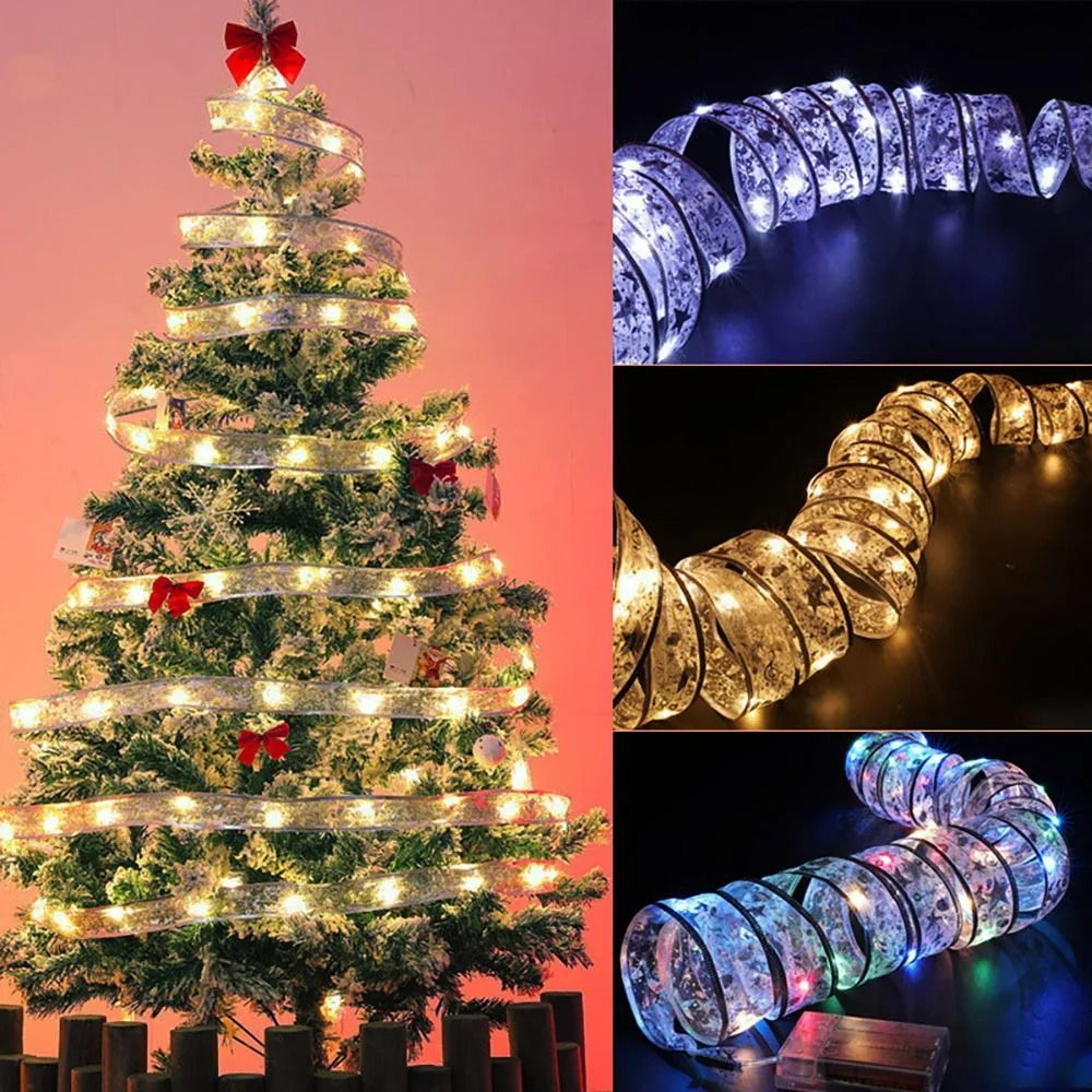 glowing christmas tree led ribbon fairy lights