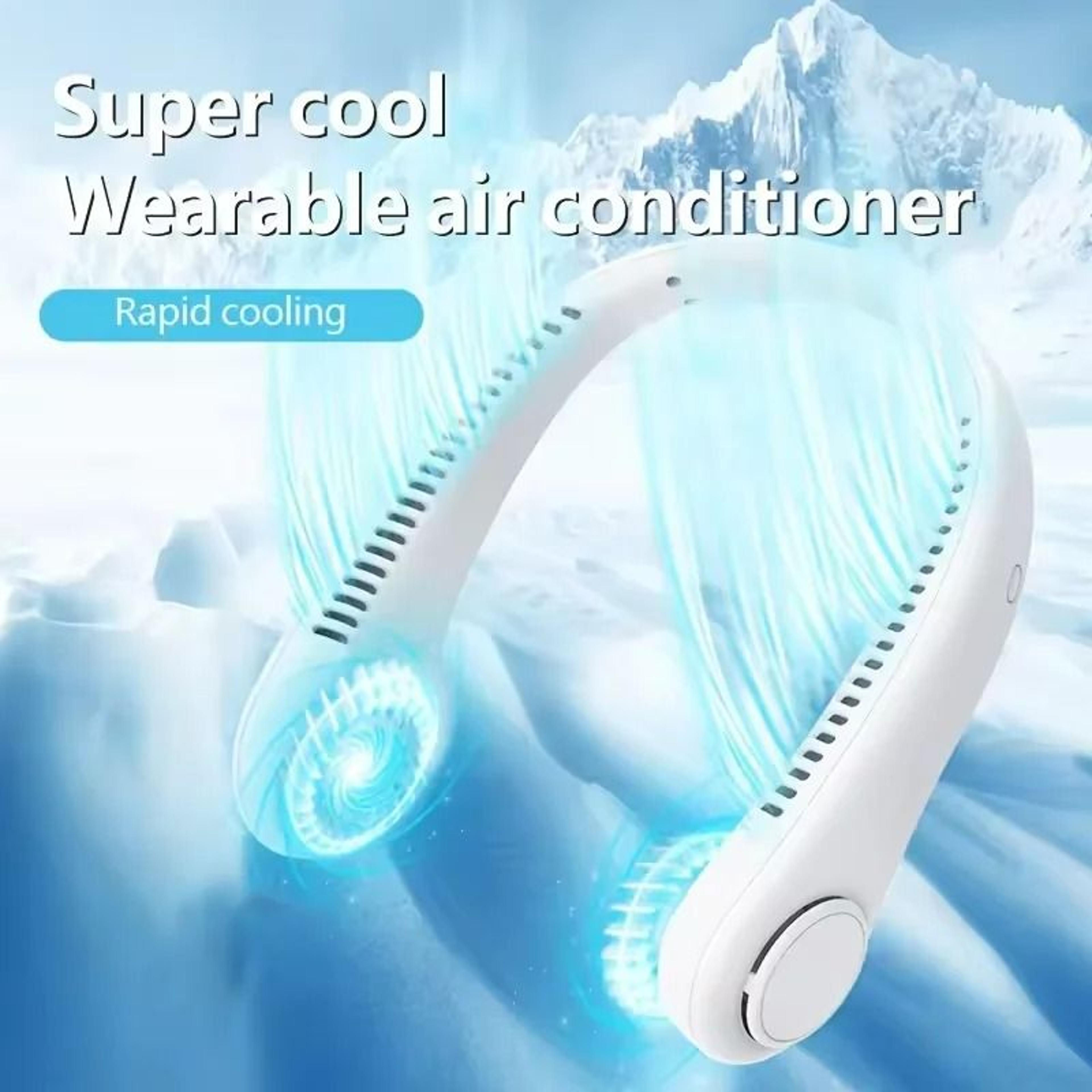 portable bladeless hanging neck fan
