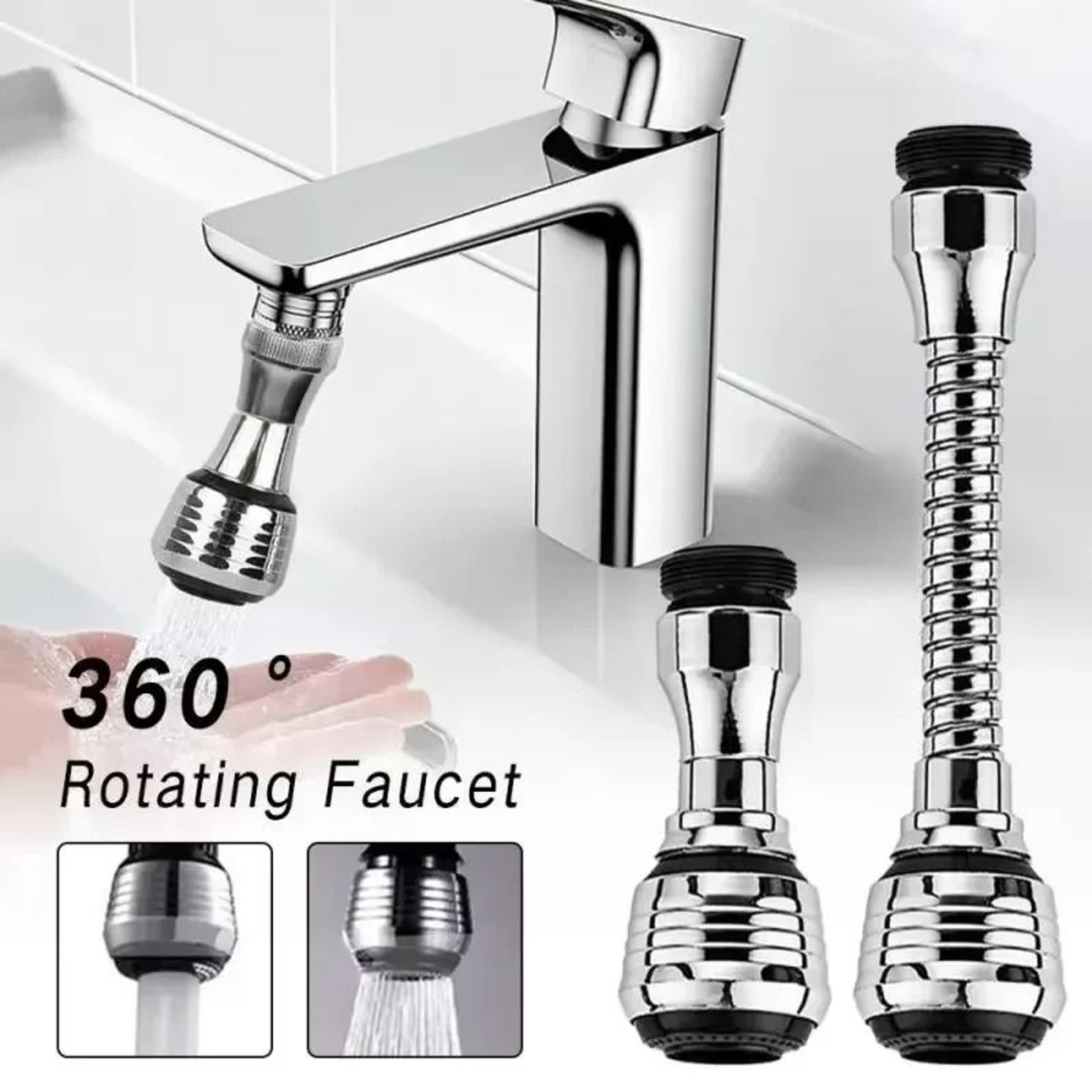 360° rotatable dual-mode kitchen faucet extender & sprayer