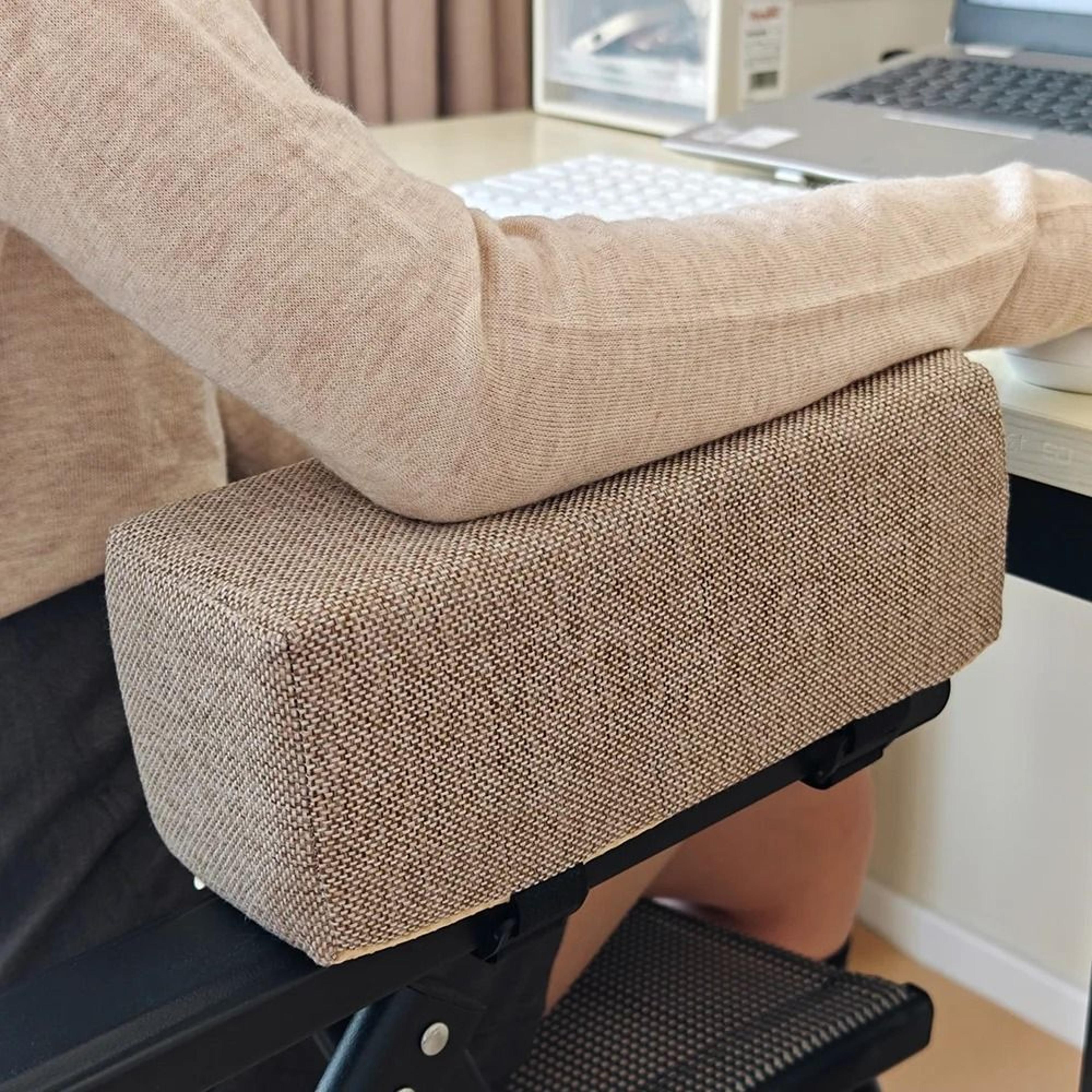 cotton linen memory foam chair armrest pad & elbow support cushion