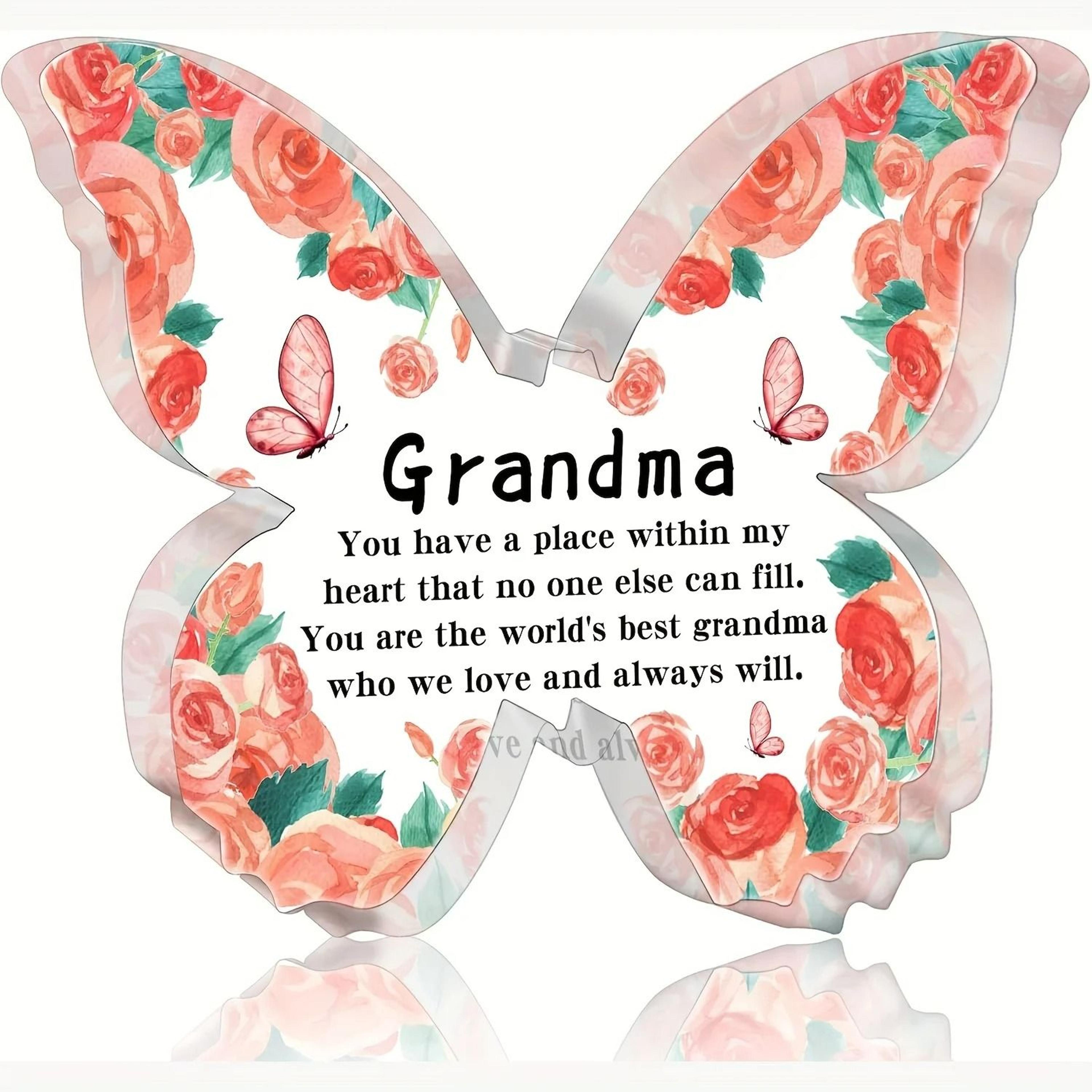 unique butterfly-themed grandma keepsake & desktop decor