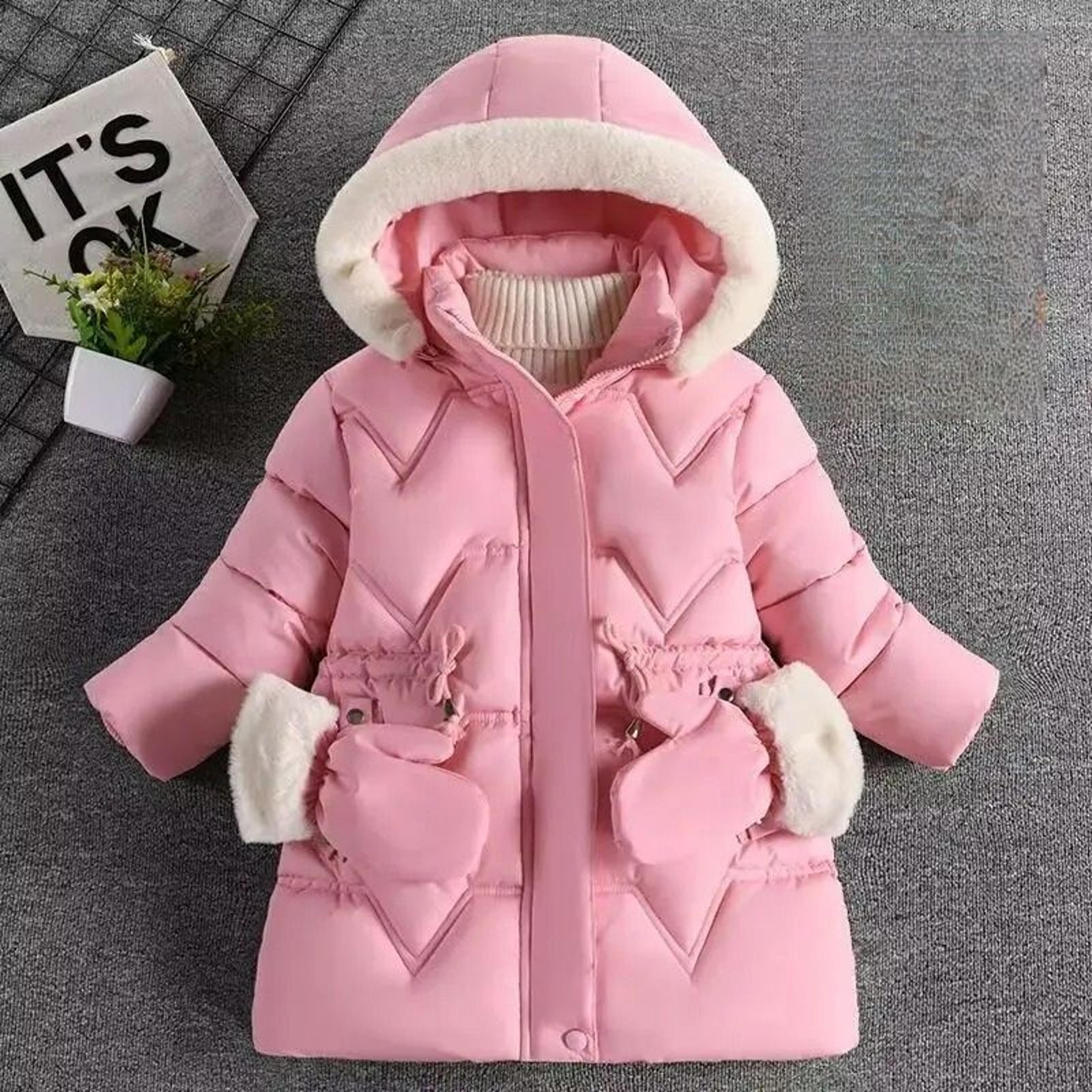 girls' winter princess hooded warm outerwear coat