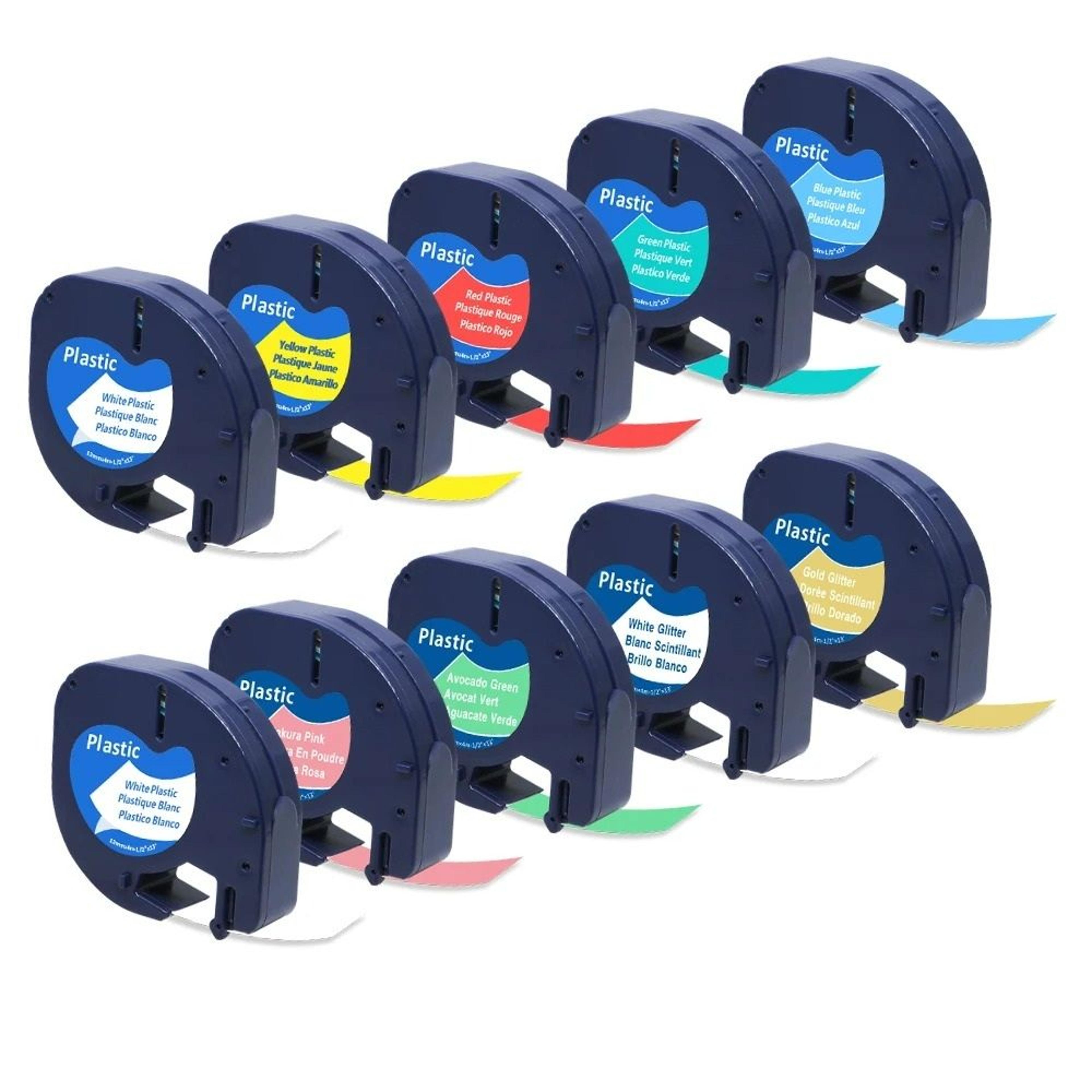 multi-color plastic label ribbon refill