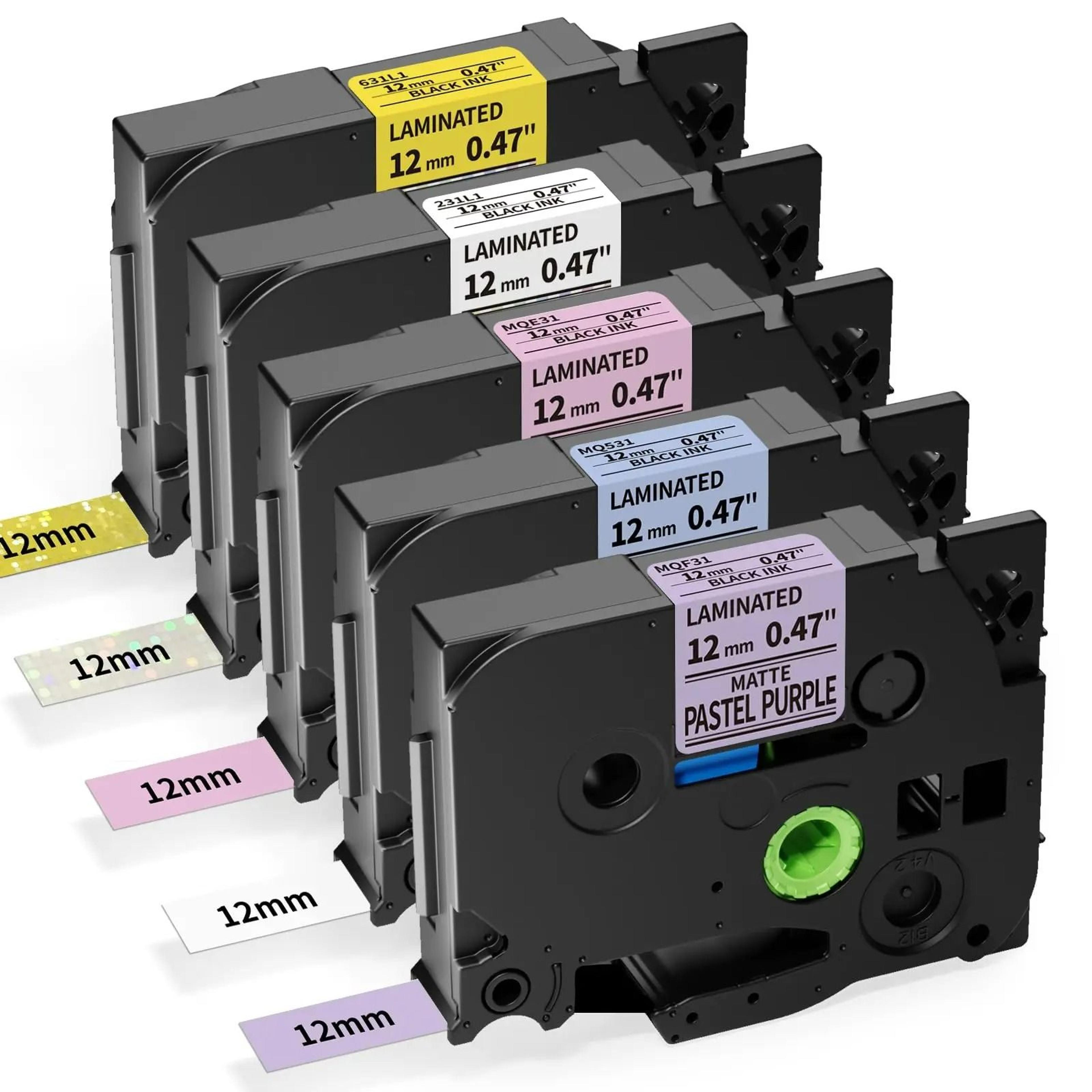 5-pack laminated thermal label tape