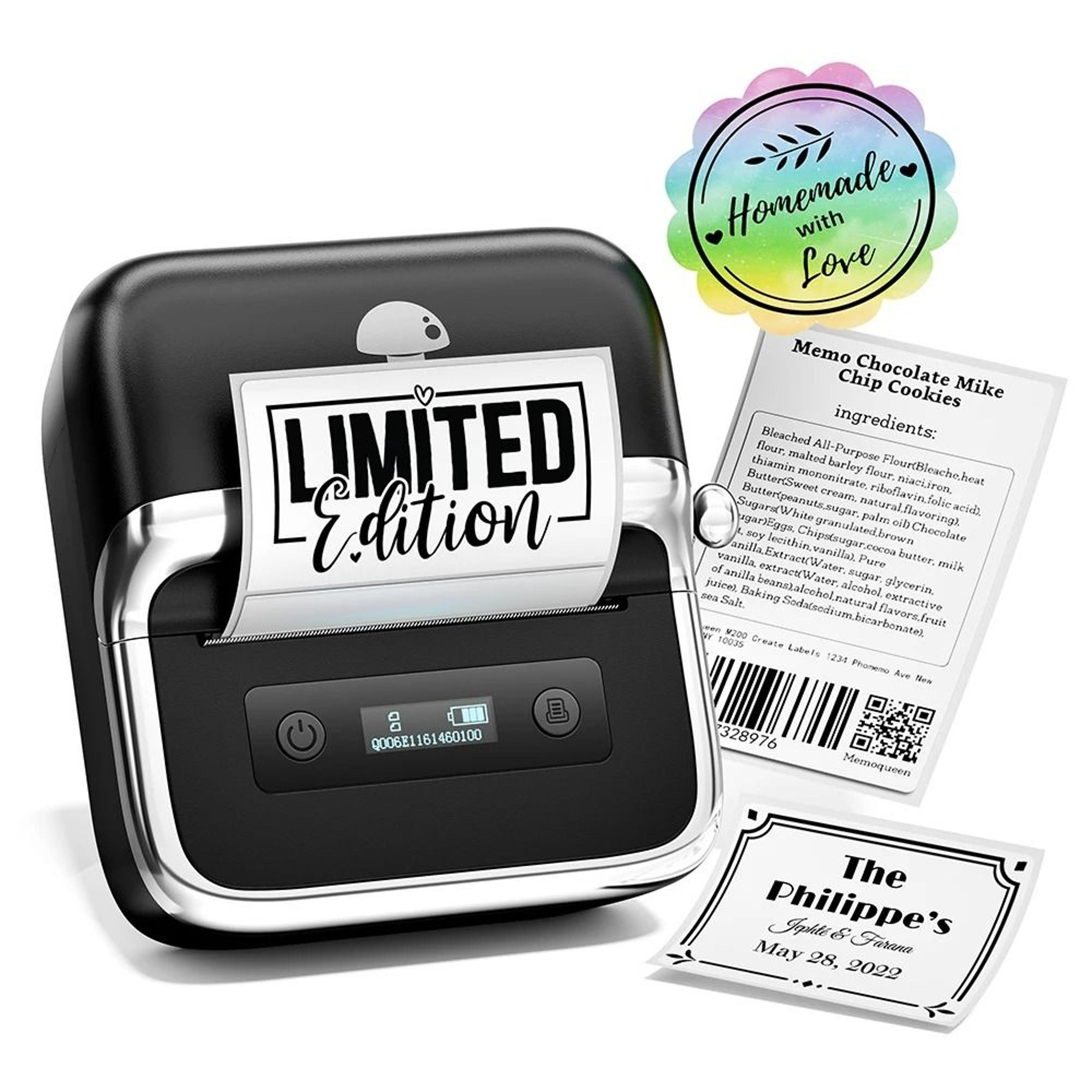 wide wireless bluetooth thermal label printer