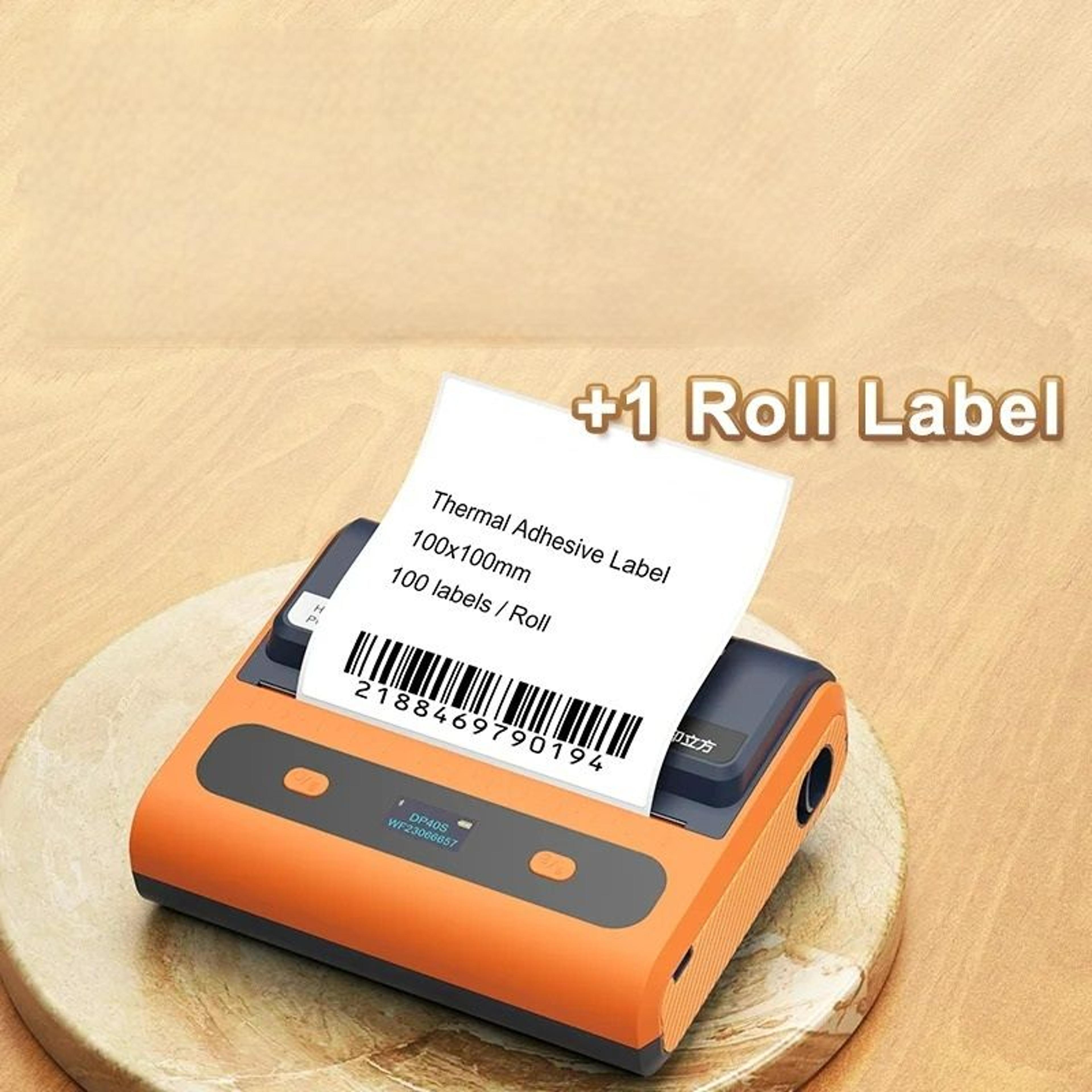 wide wireless portable thermal label printer