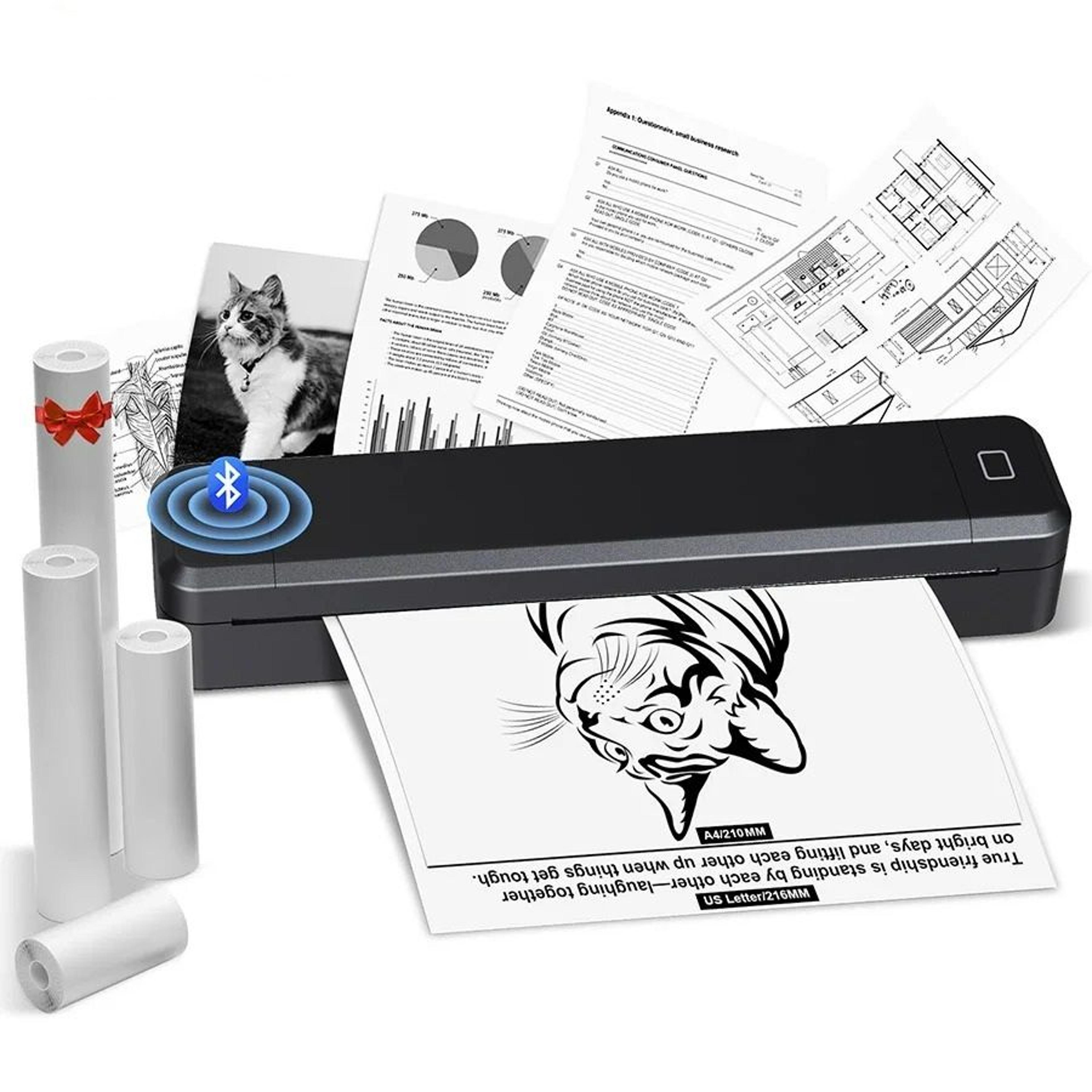 portable wireless a4 thermal document printer
