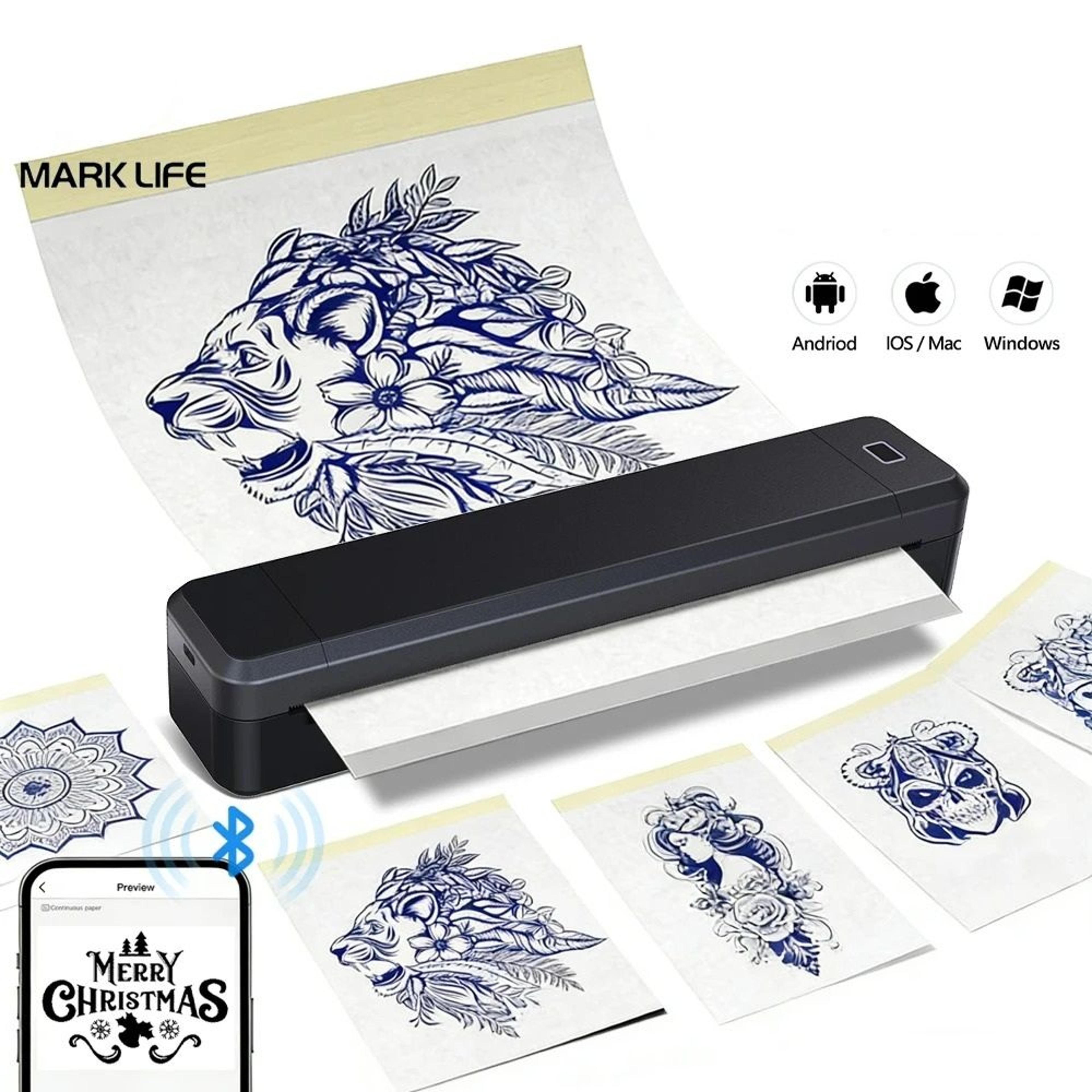 portable a4 tattoo stencil thermal printer