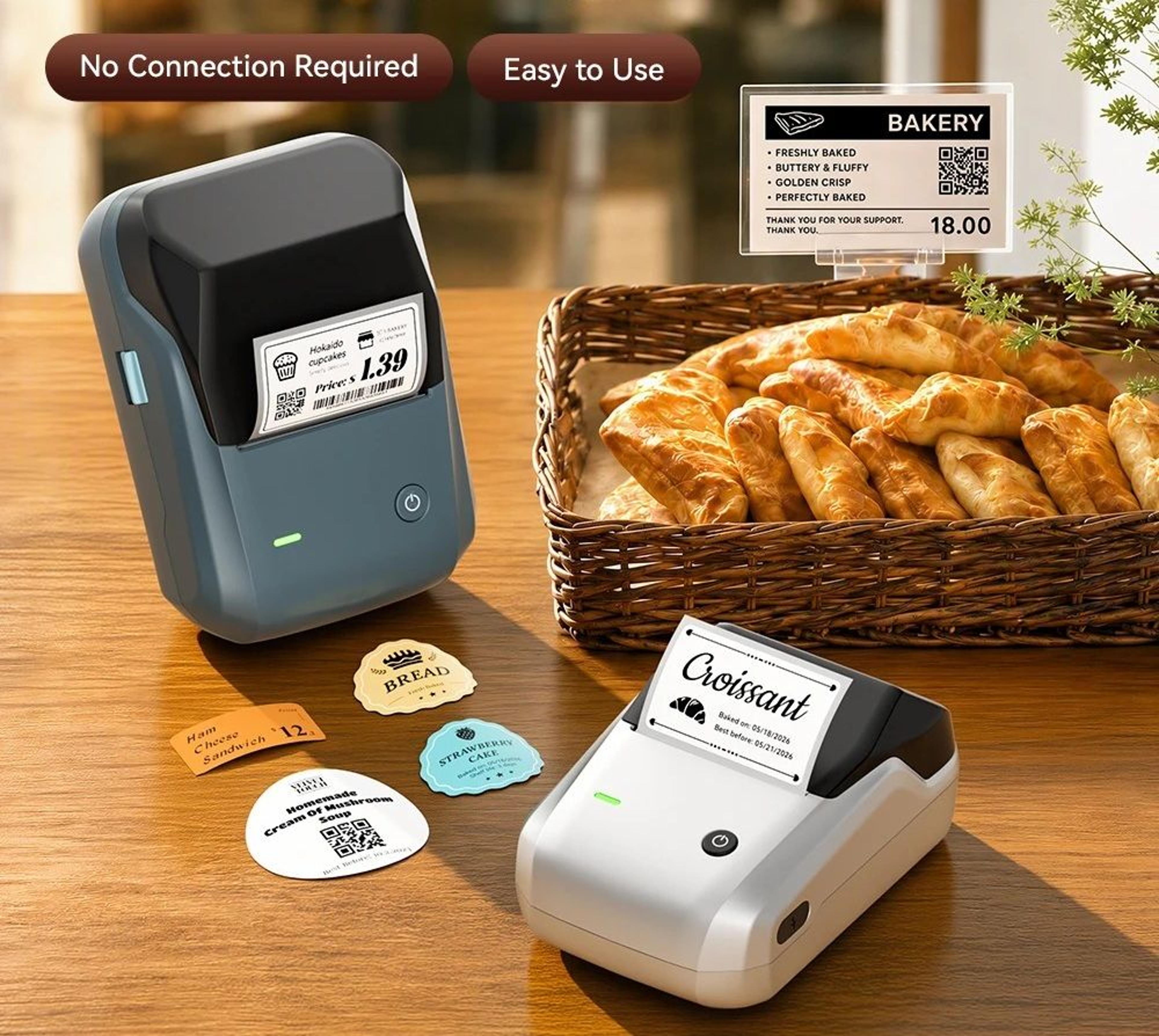wireless thermal label printer (20–50mm)