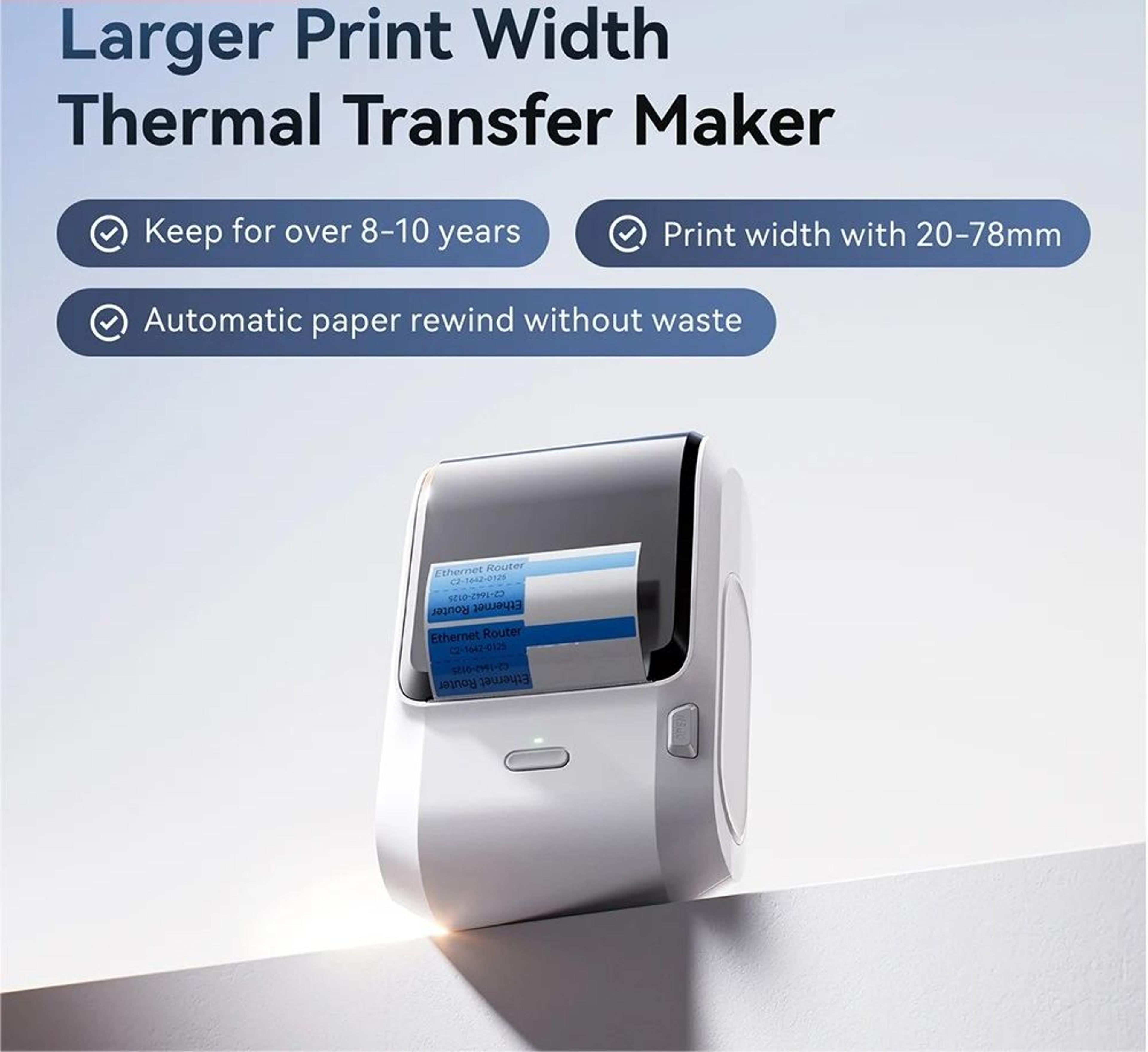 high-definition 300 dpi thermal transfer label printer