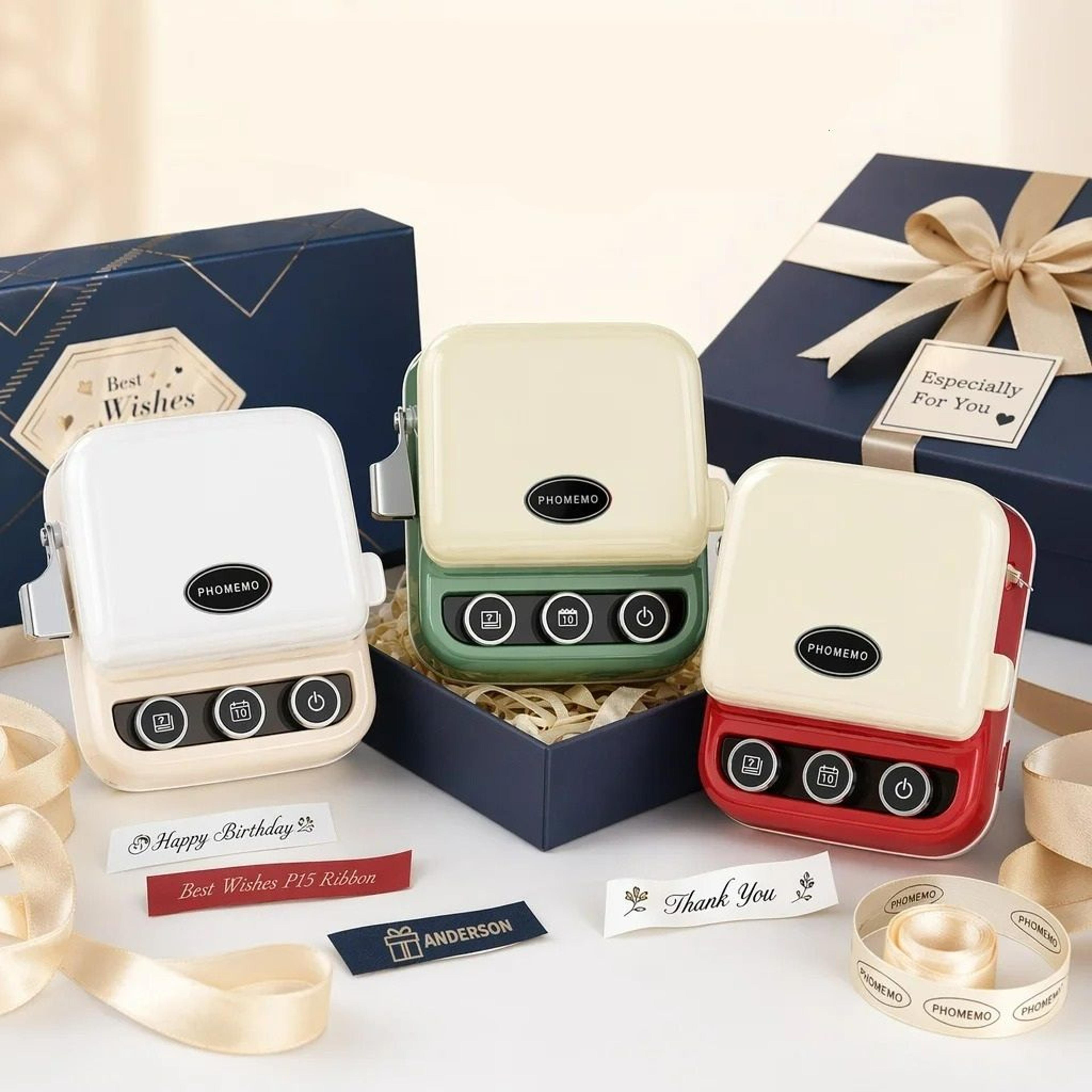 wireless mini thermal transfer ribbon & label printer