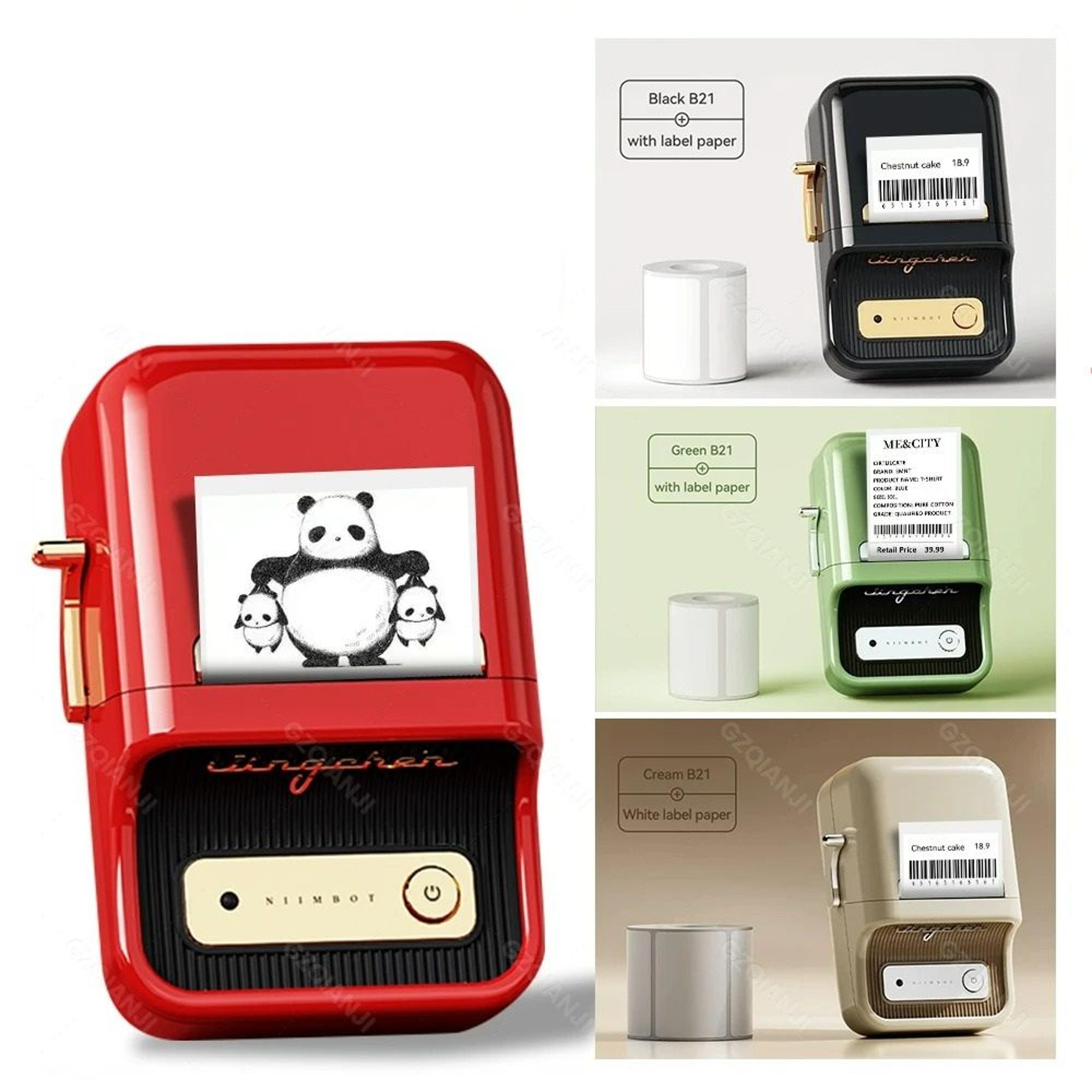 vintage mechanical wireless thermal label printer