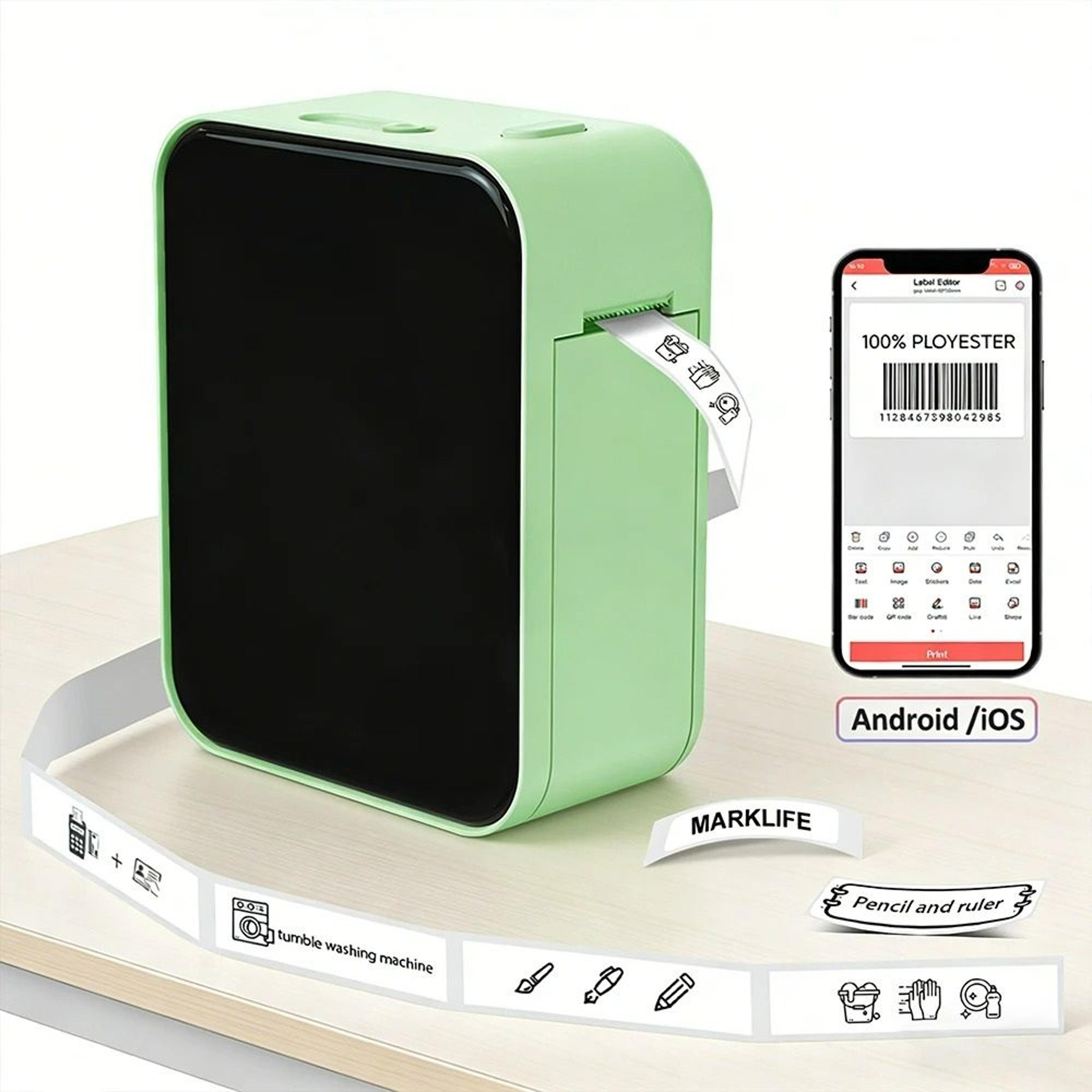 pocket wireless thermal label printer (0.5 to 0.6 in width)