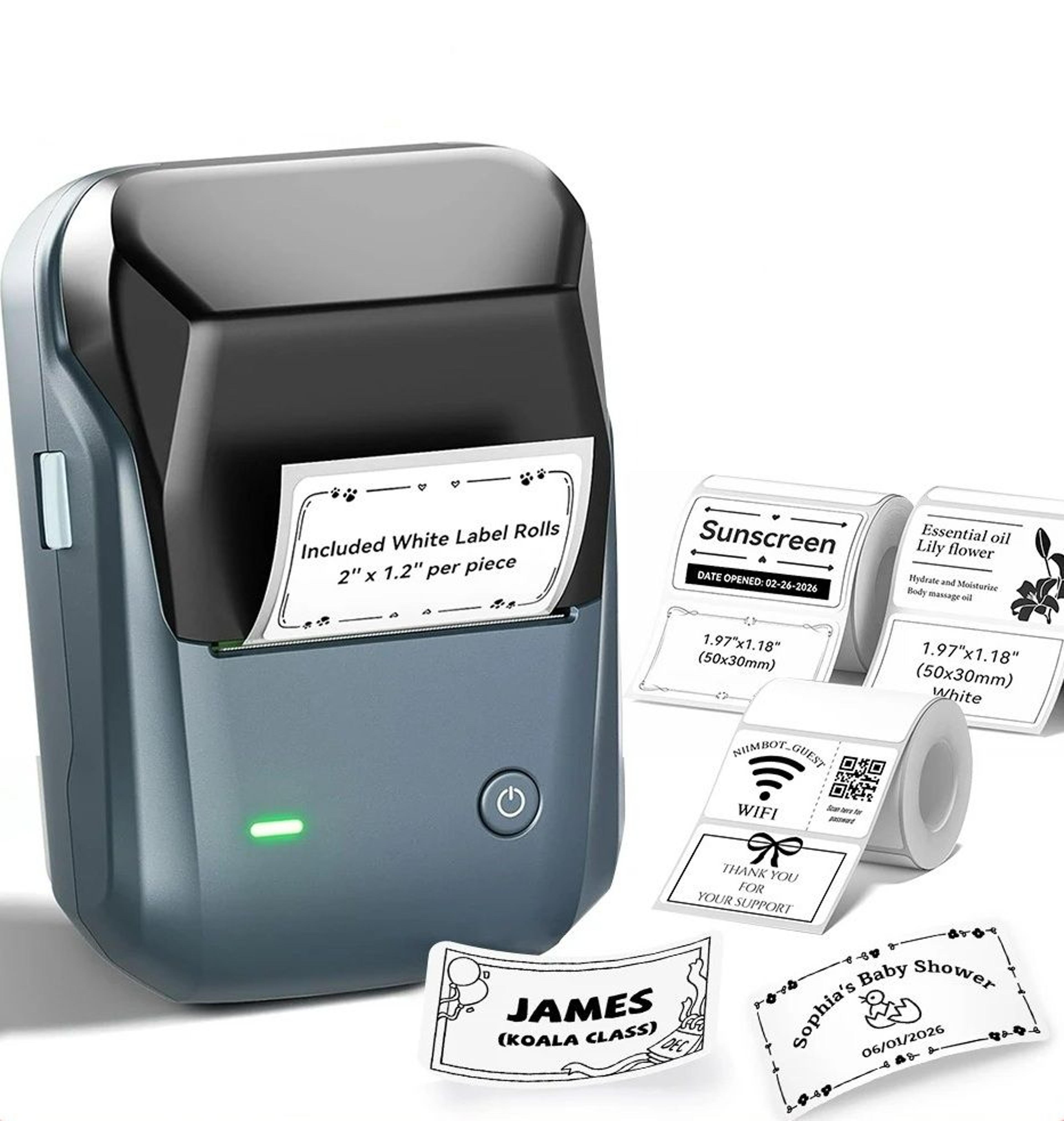 compact wireless bluetooth desktop label maker (0.78 to 2 in width)