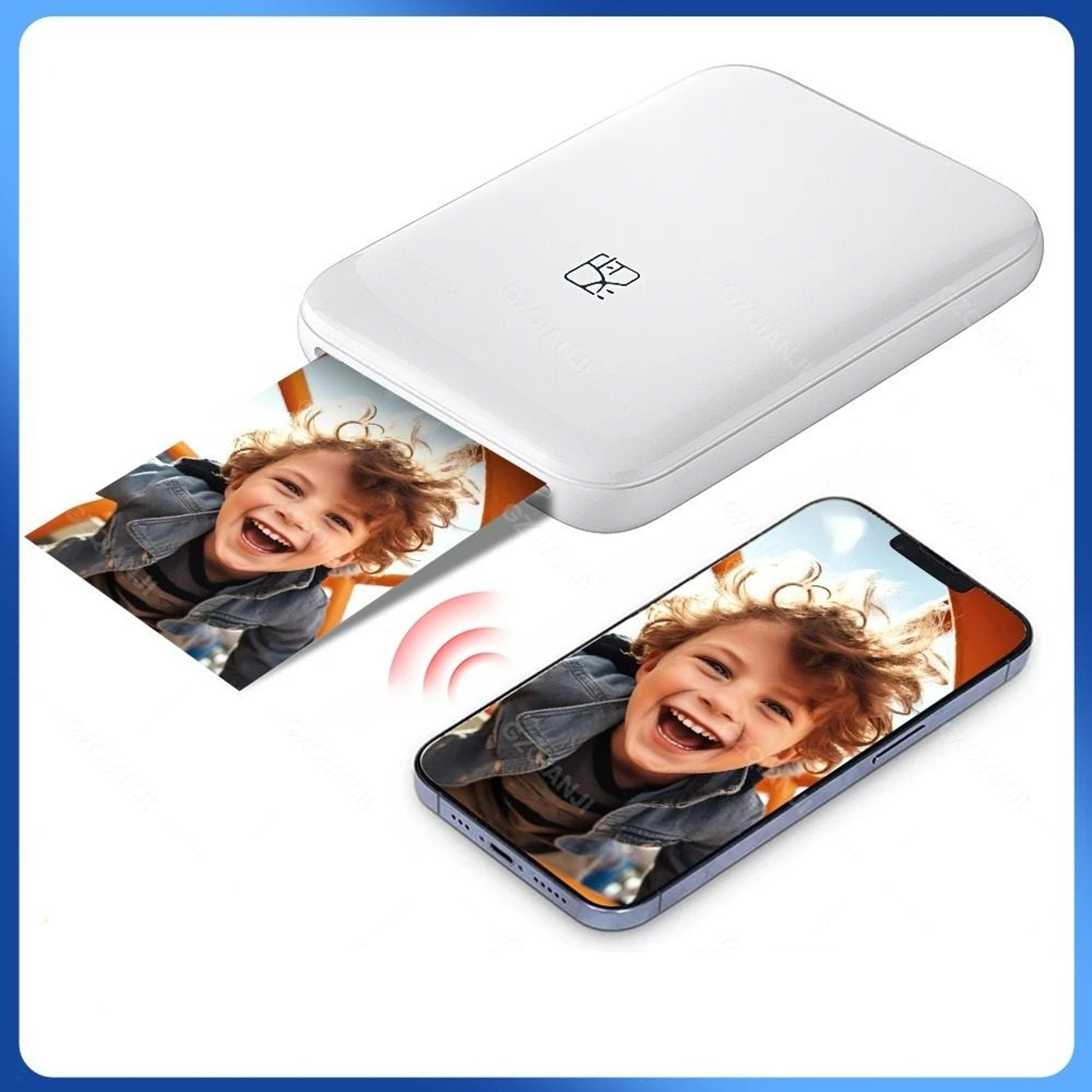 wireless mini color photo printer (2x3 in sticky-back photos)