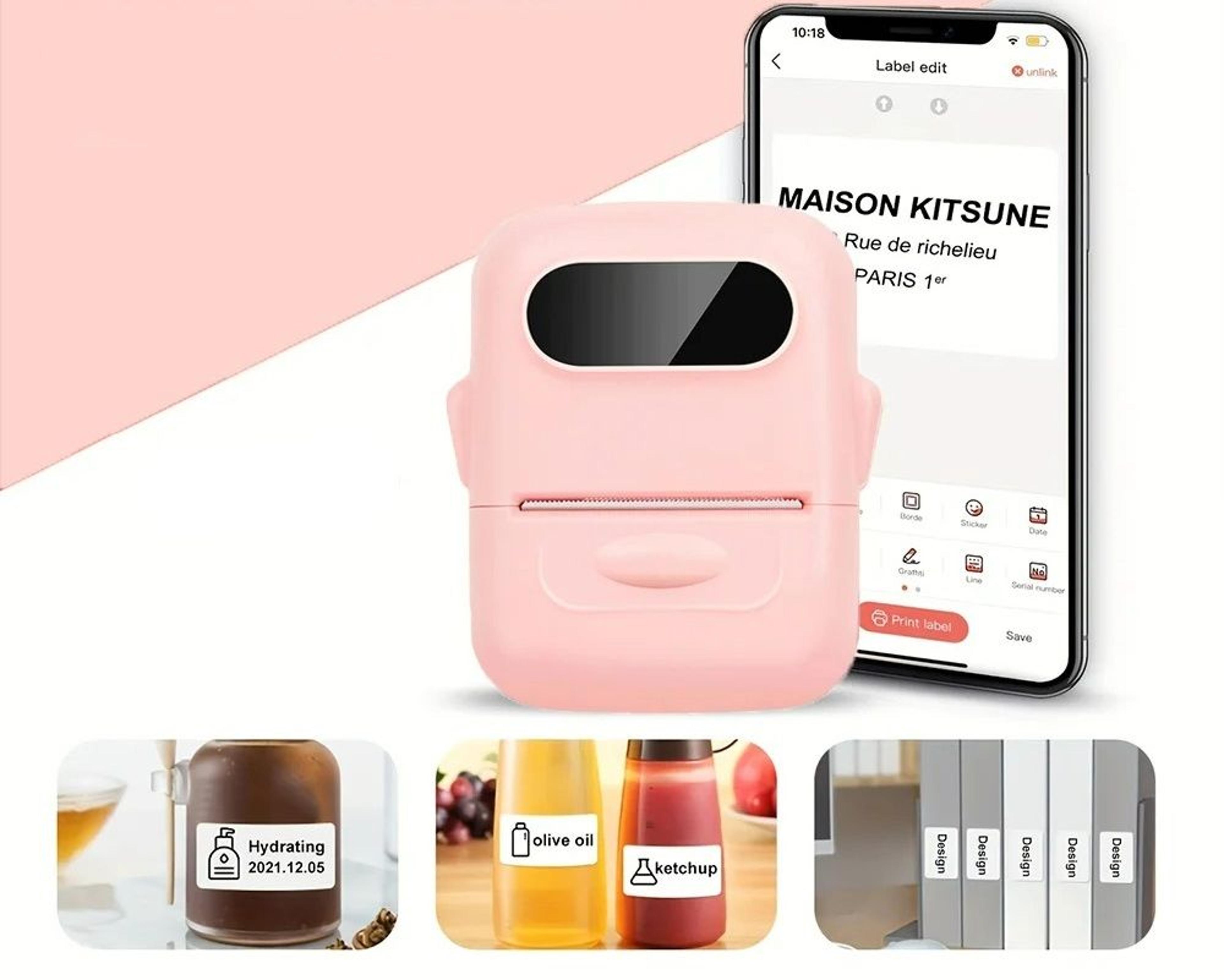portable desktop direct thermal label printer