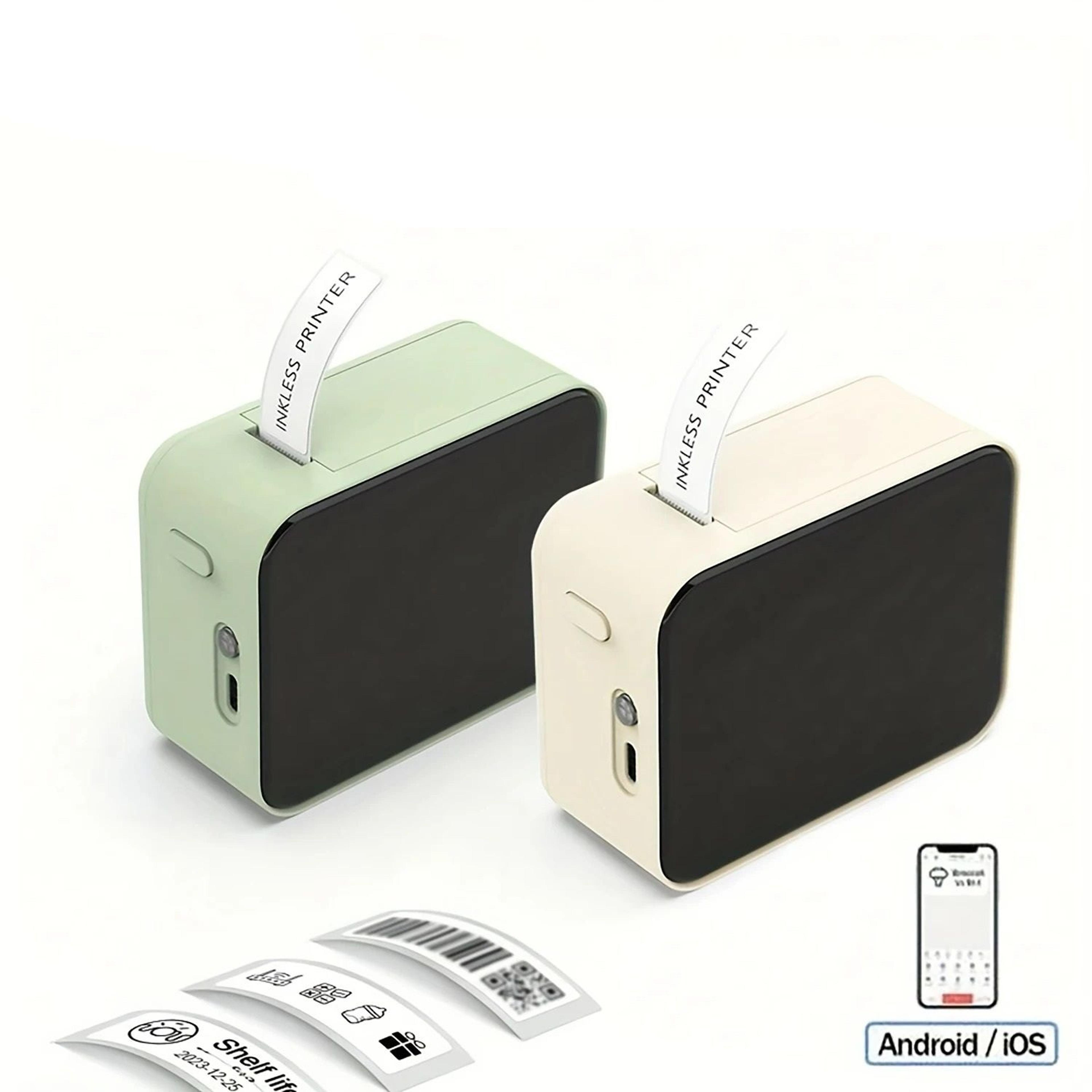 compact portable wireless thermal label maker set