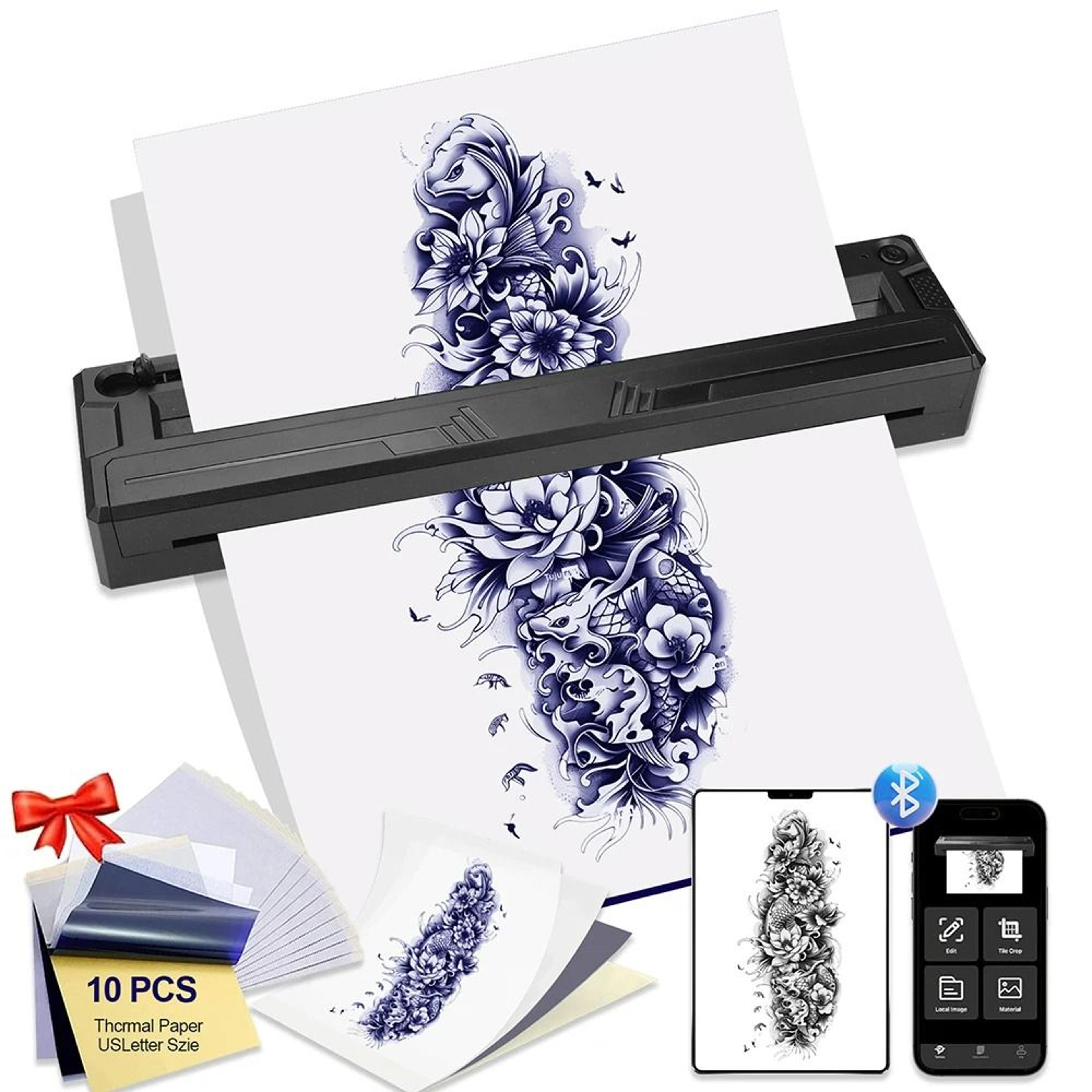 portable wireless thermal a4 & tattoo stencil printer