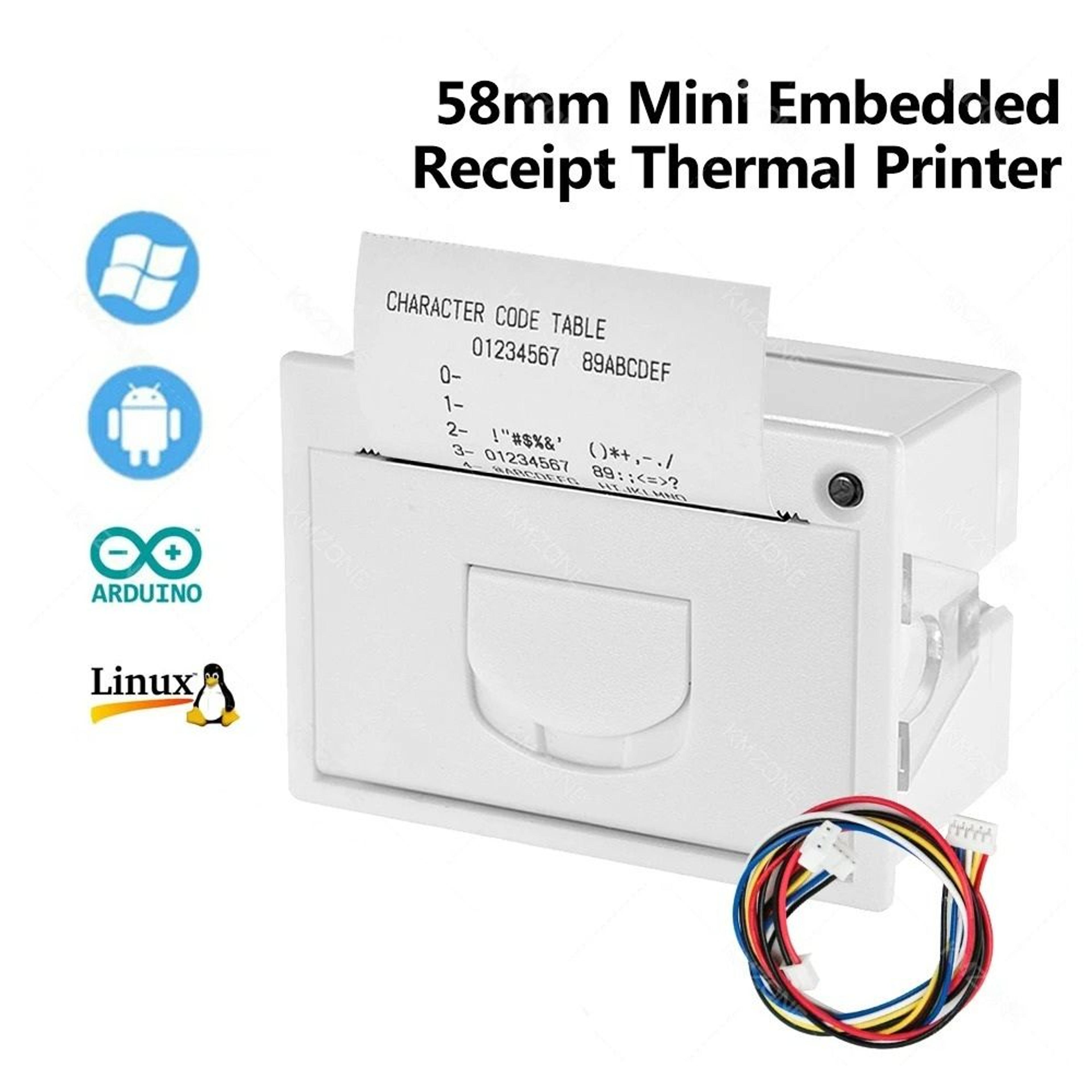 industrial 58mm embedded thermal receipt printer (ttl / rs232 / usb / 50–85mm/s)