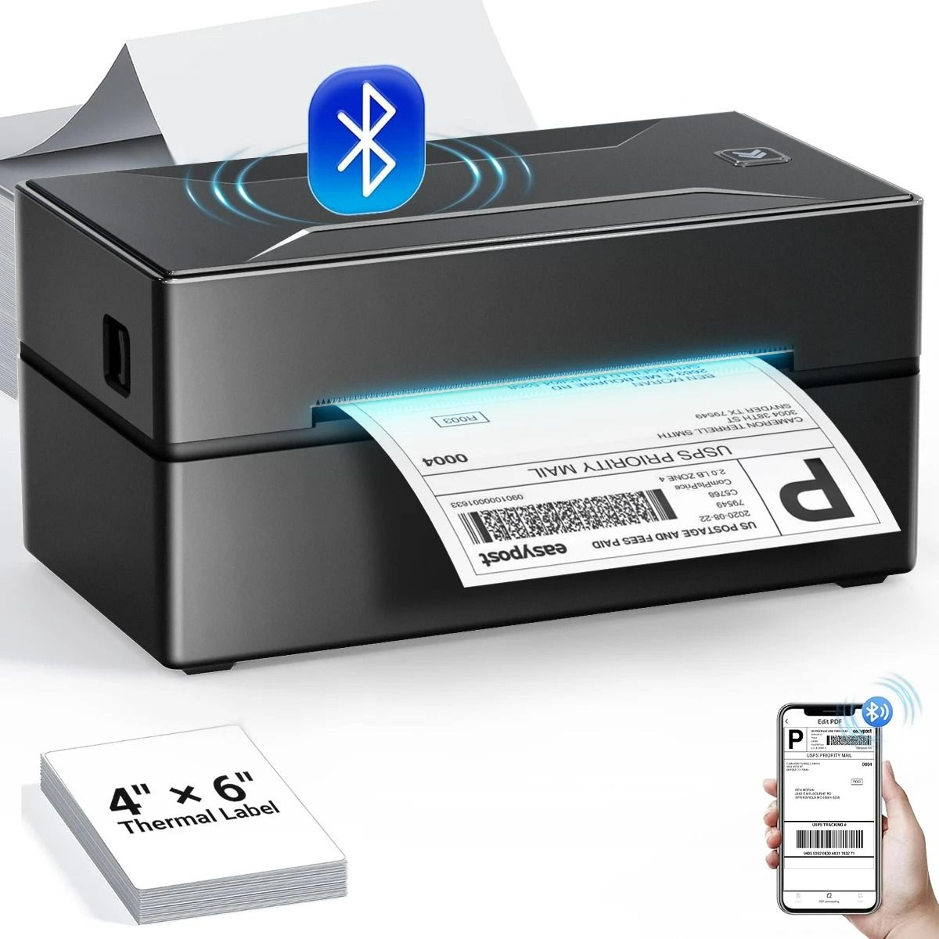 4x6-inch wireless thermal shipping label printer