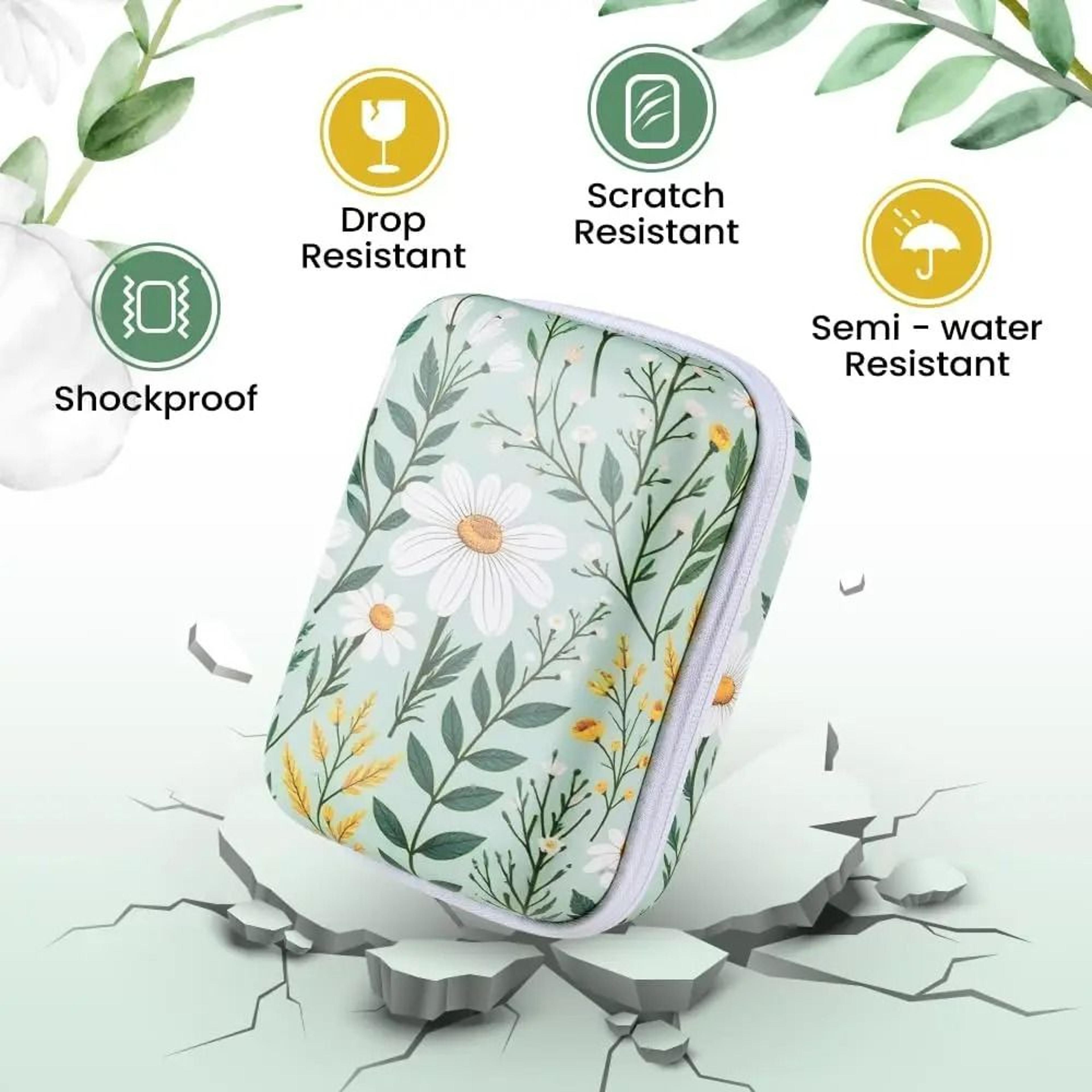 hard-shell protective carrying case for portable ribbon & thermal printers