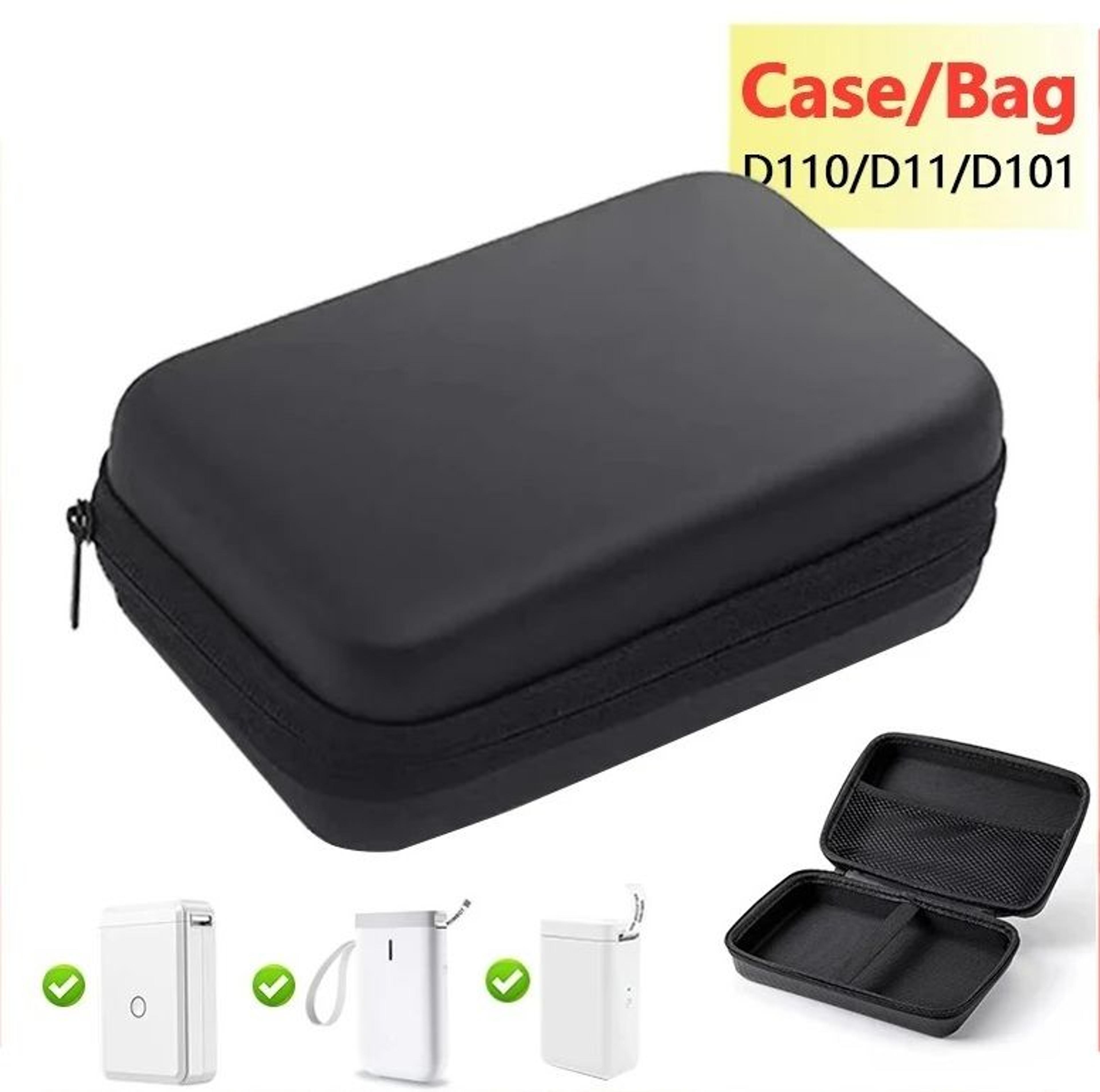 hard-shell protective carrying case for portable pocket label printers