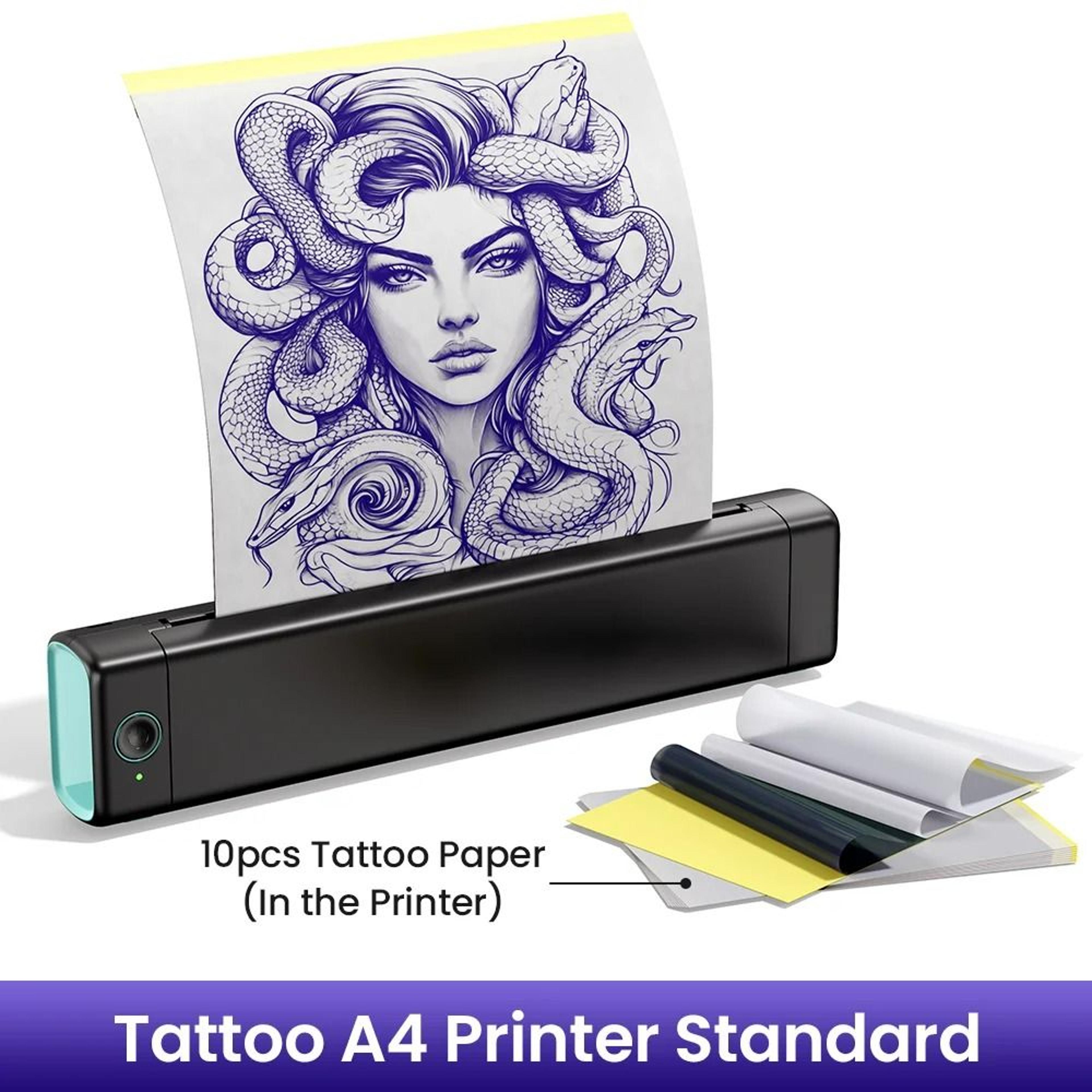 wireless portable tattoo stencil printer with bluetooth