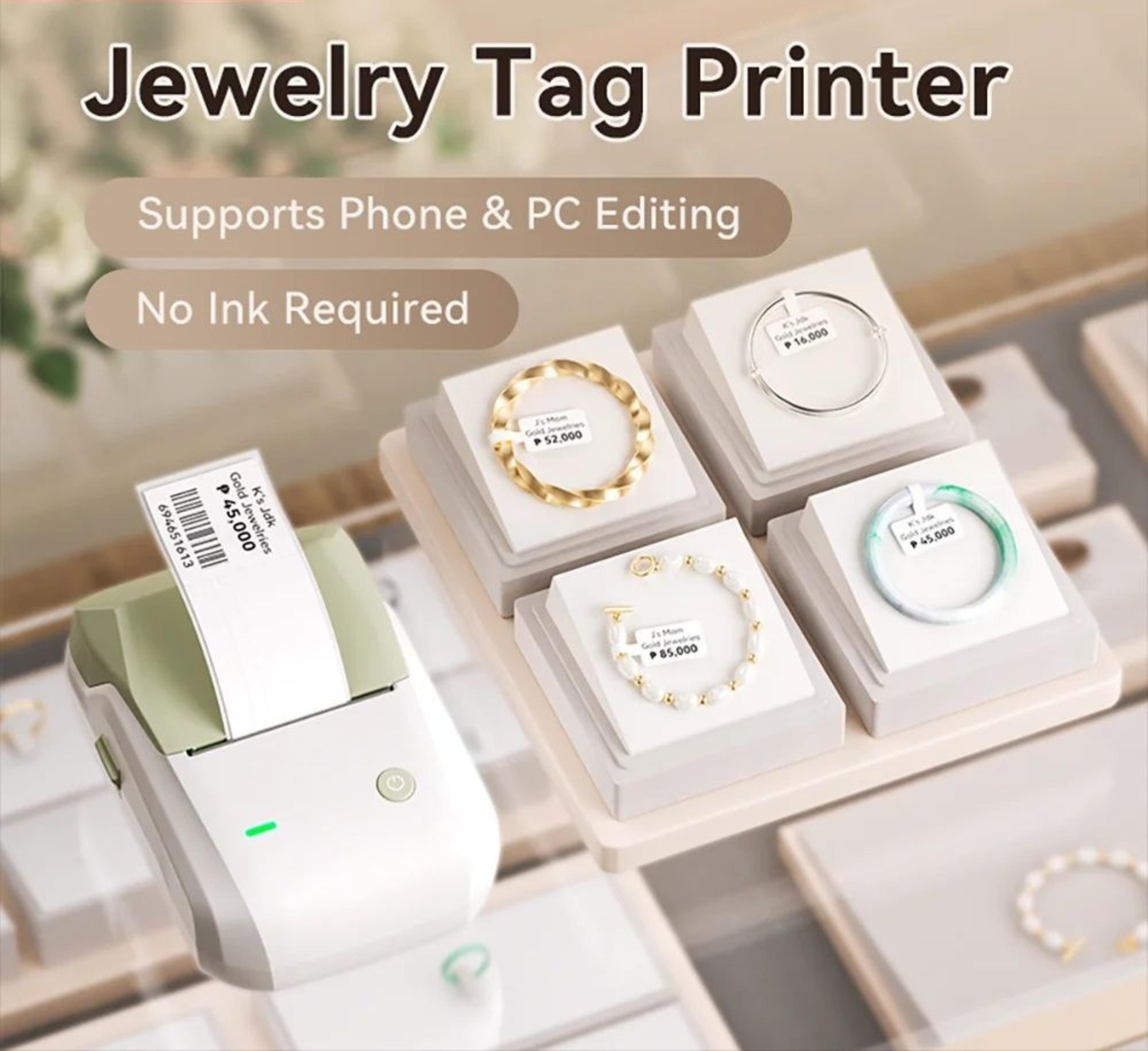 wireless bluetooth jewelry price tag label maker