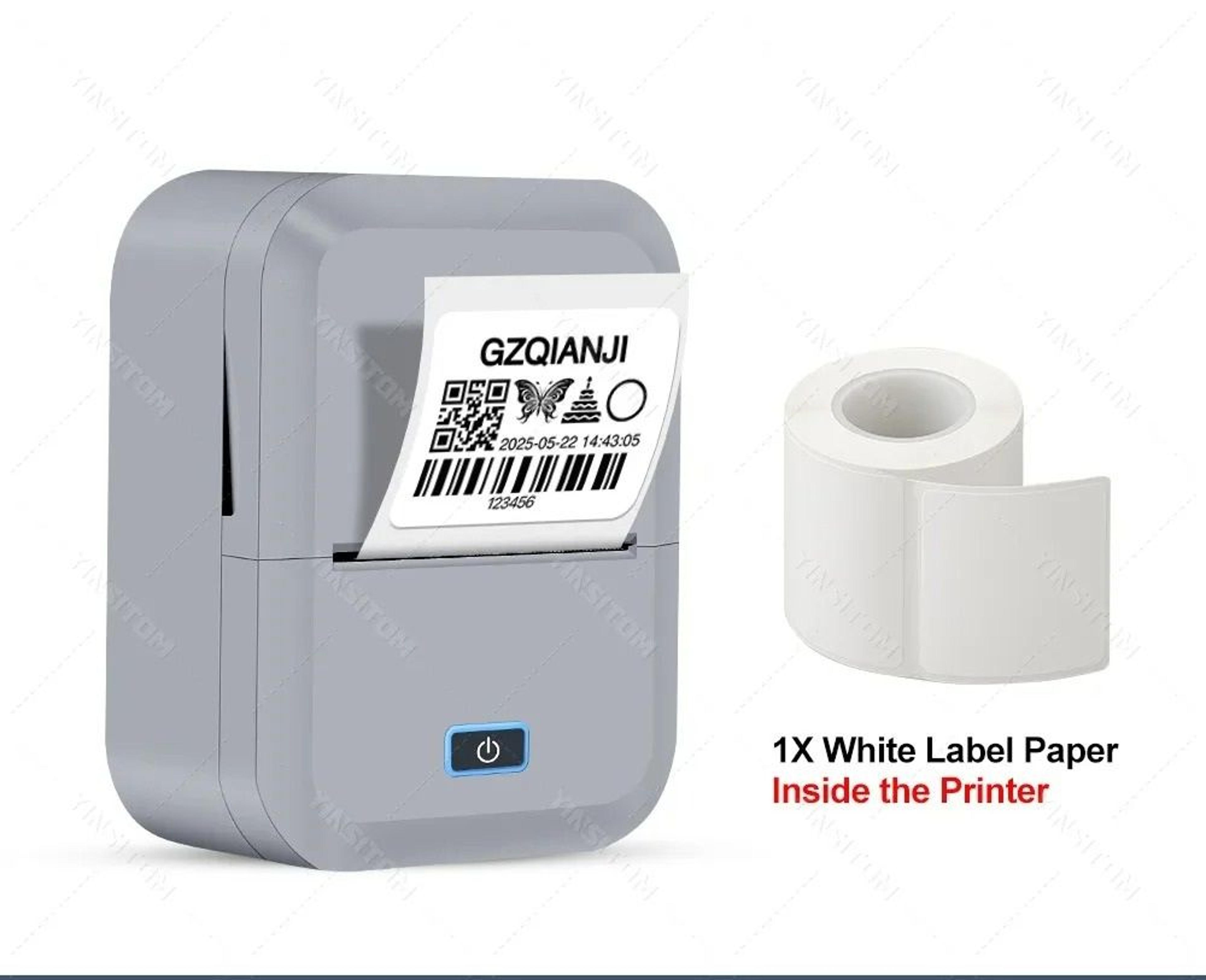 bluetooth thermal label printer for barcodes and file folders