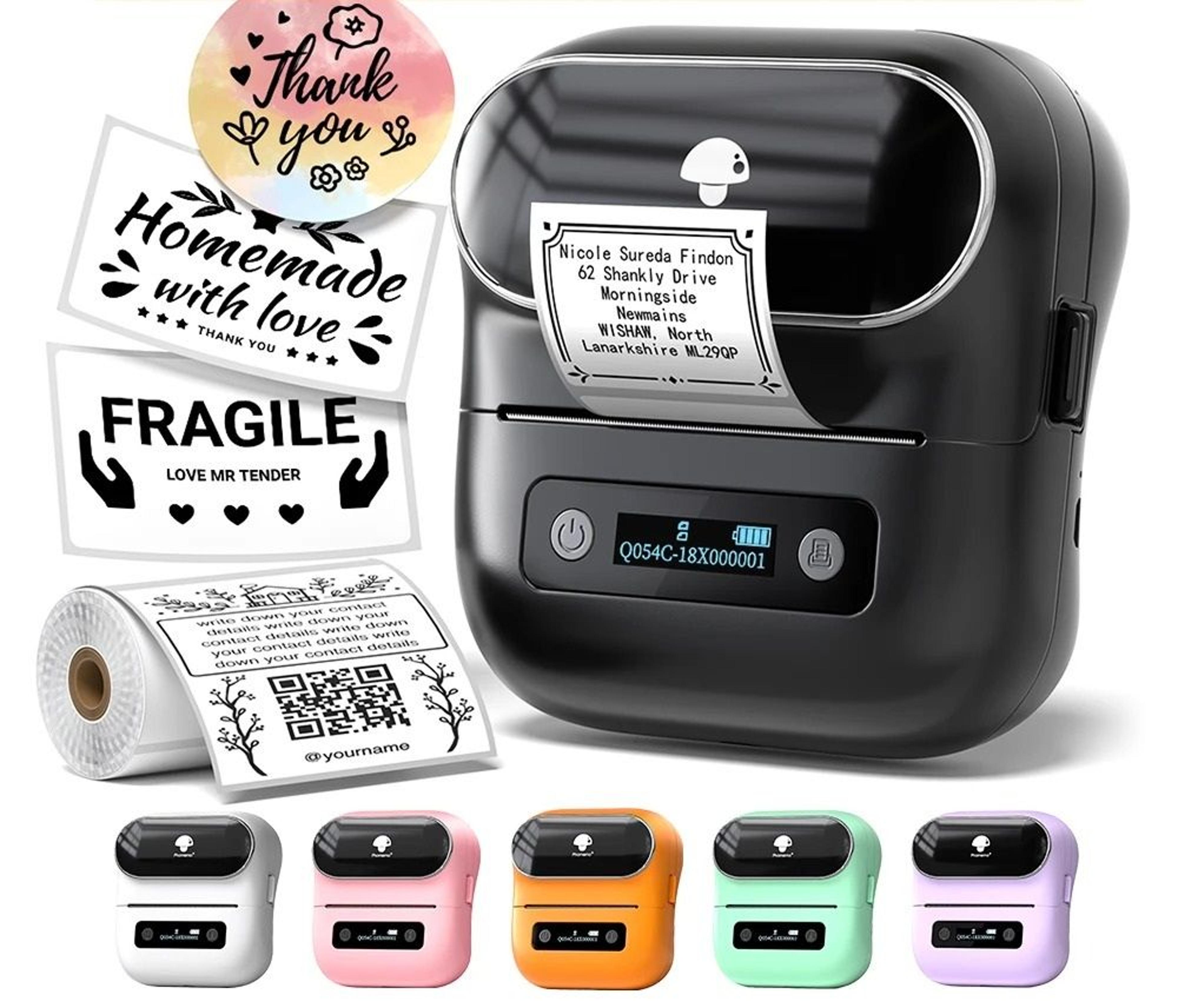 wide-format portable bluetooth thermal label printer