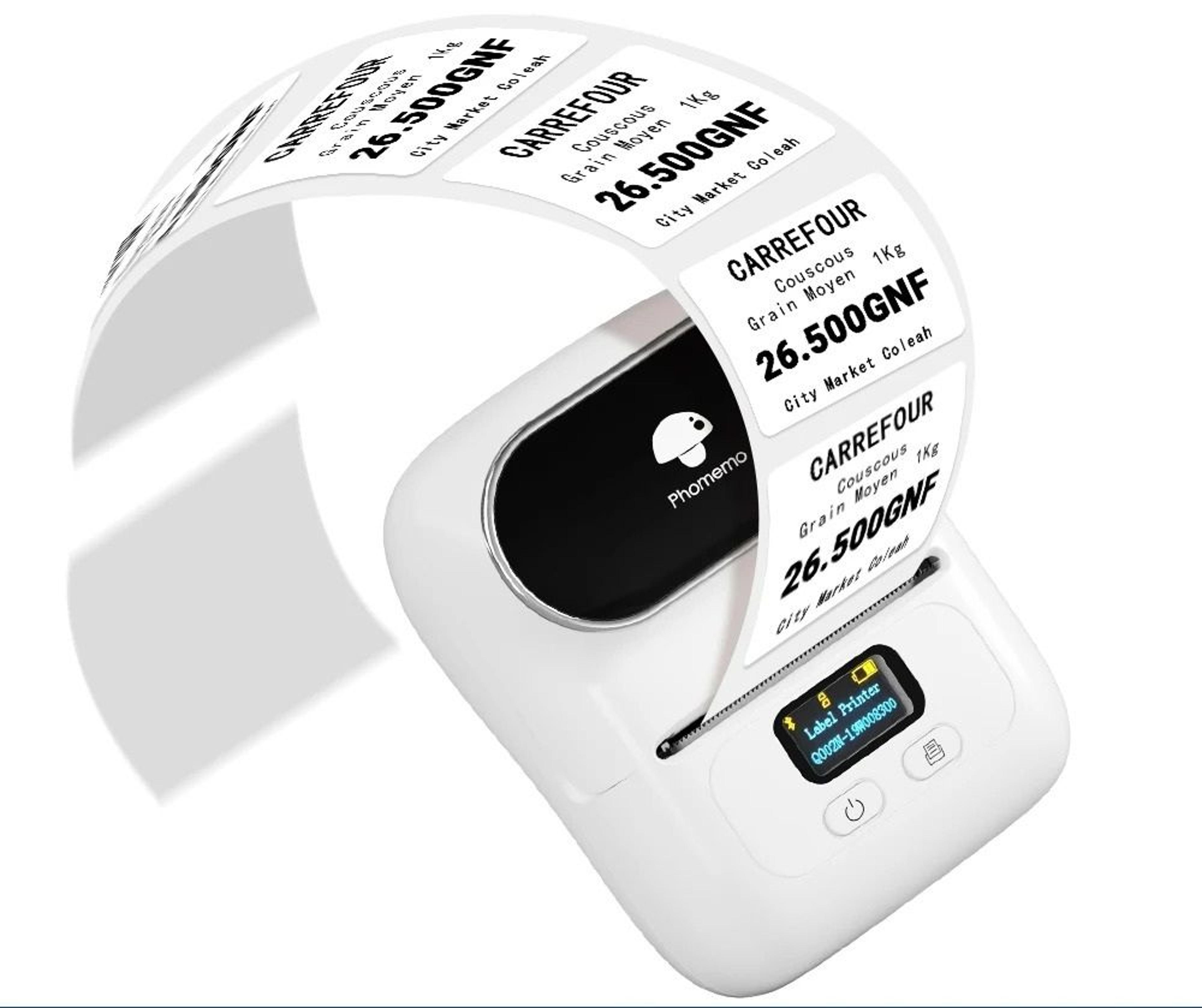 elite mini bluetooth thermal label maker for address and barcodes