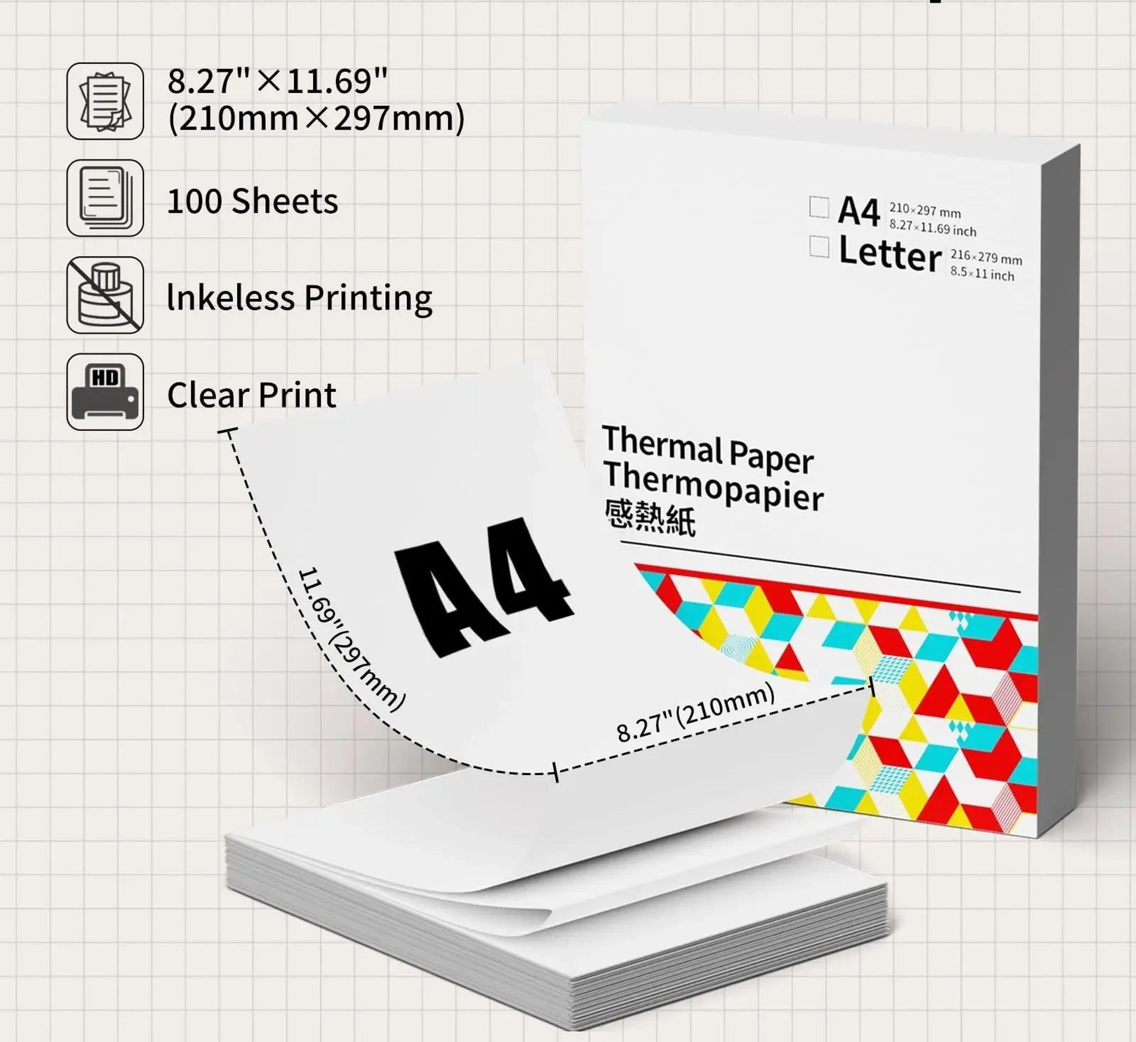 elite quick-drying a4 and letter thermal paper rolls and folded sheets