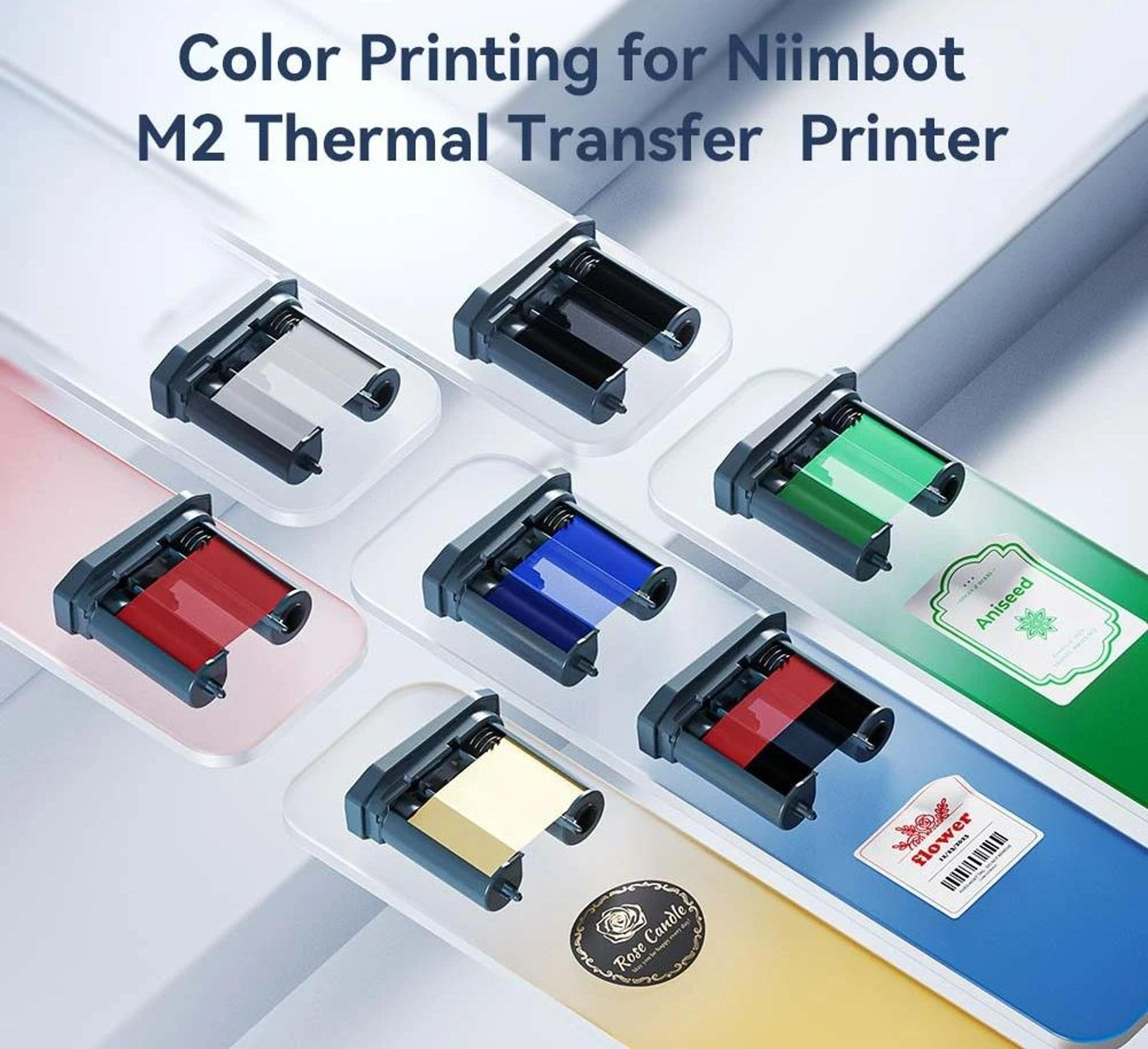 thermal transfer label paper and ribbon set for long-term storage