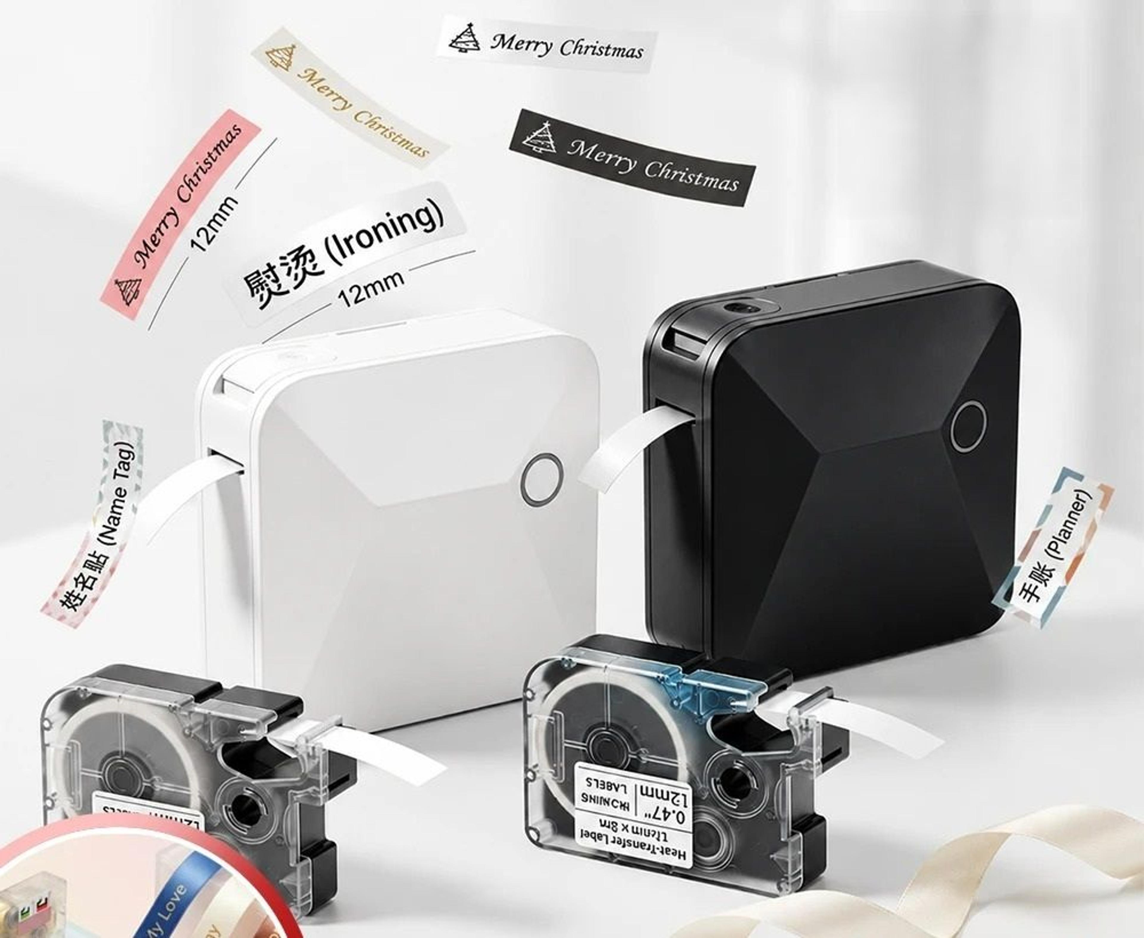 portable bluetooth ribbon thermal transfer label maker