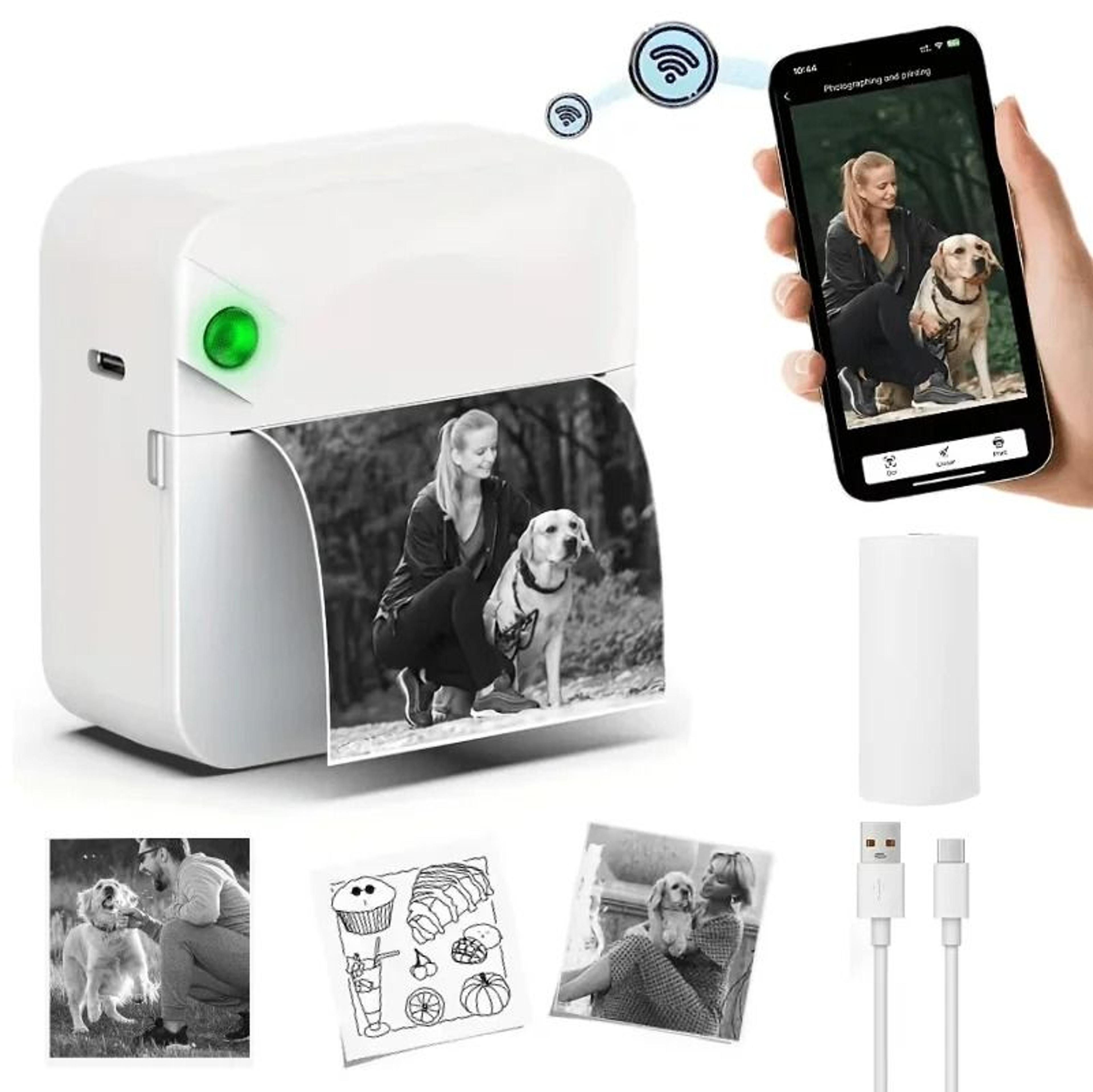 wireless portable mini thermal photo printer