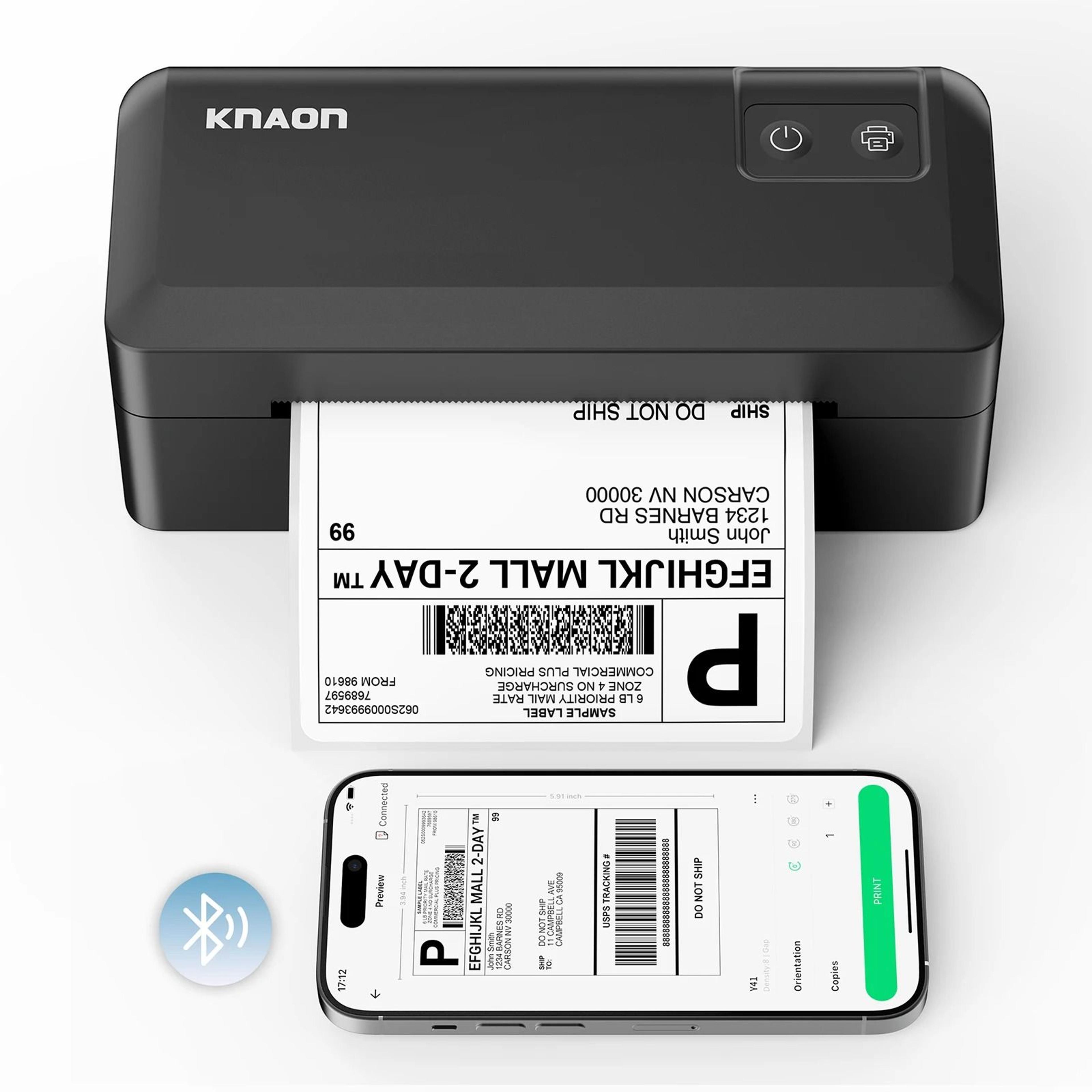 elite wireless 4x6 bluetooth thermal shipping label printer