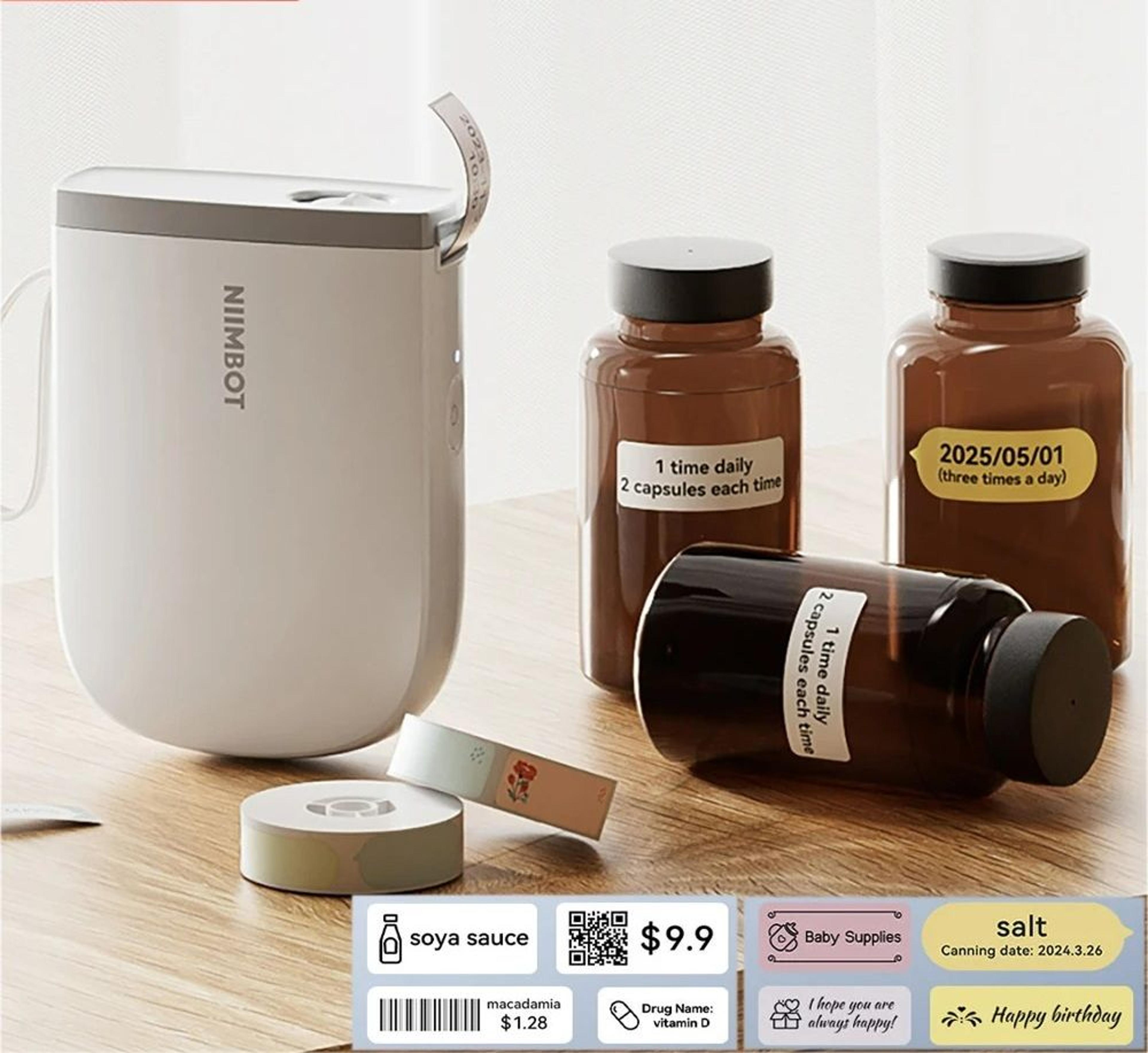 mini portable bluetooth thermal label printer