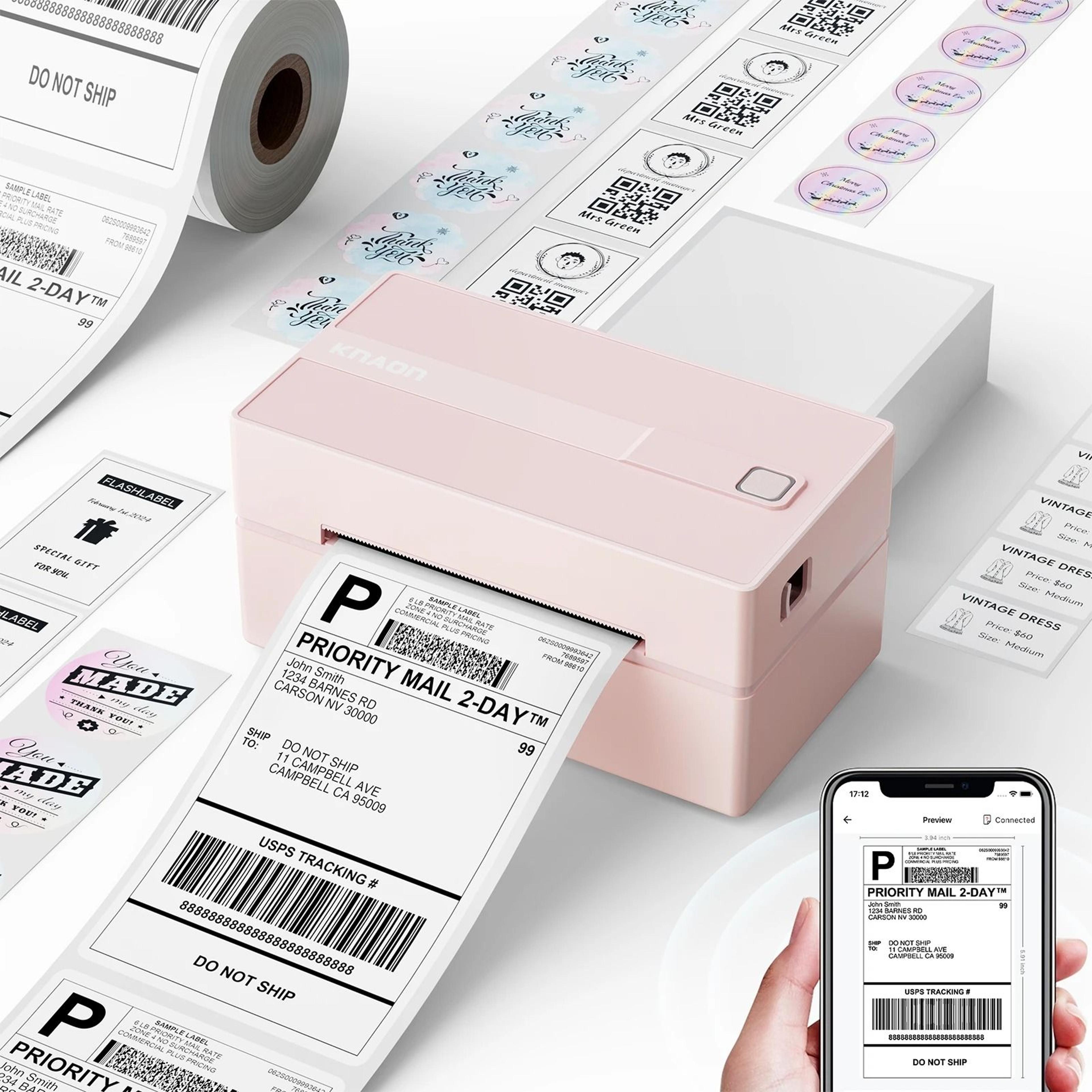 wireless 4x6 thermal shipping label printer high-speed output