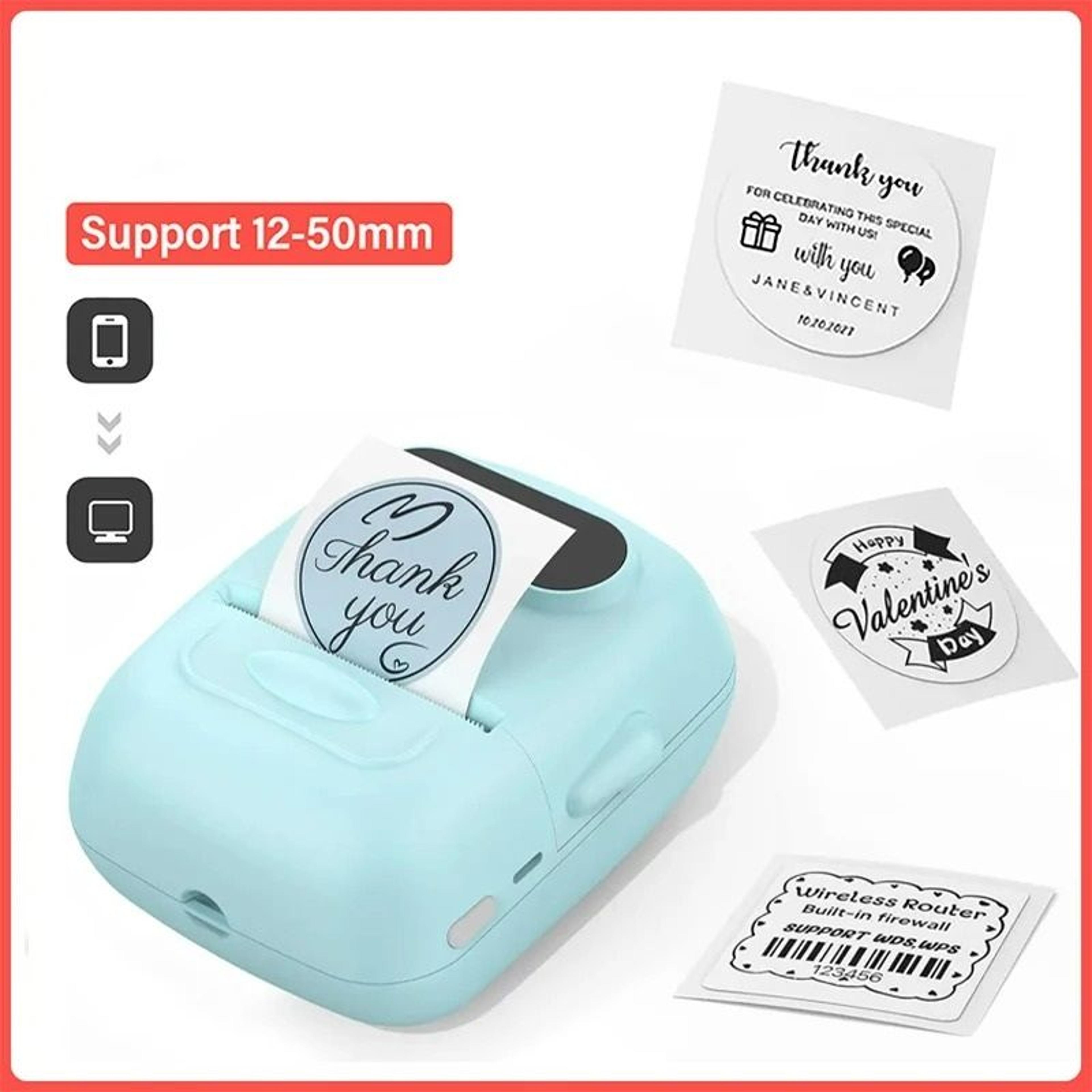 portable wireless thermal label printer 0.47 to 1.97 in width
