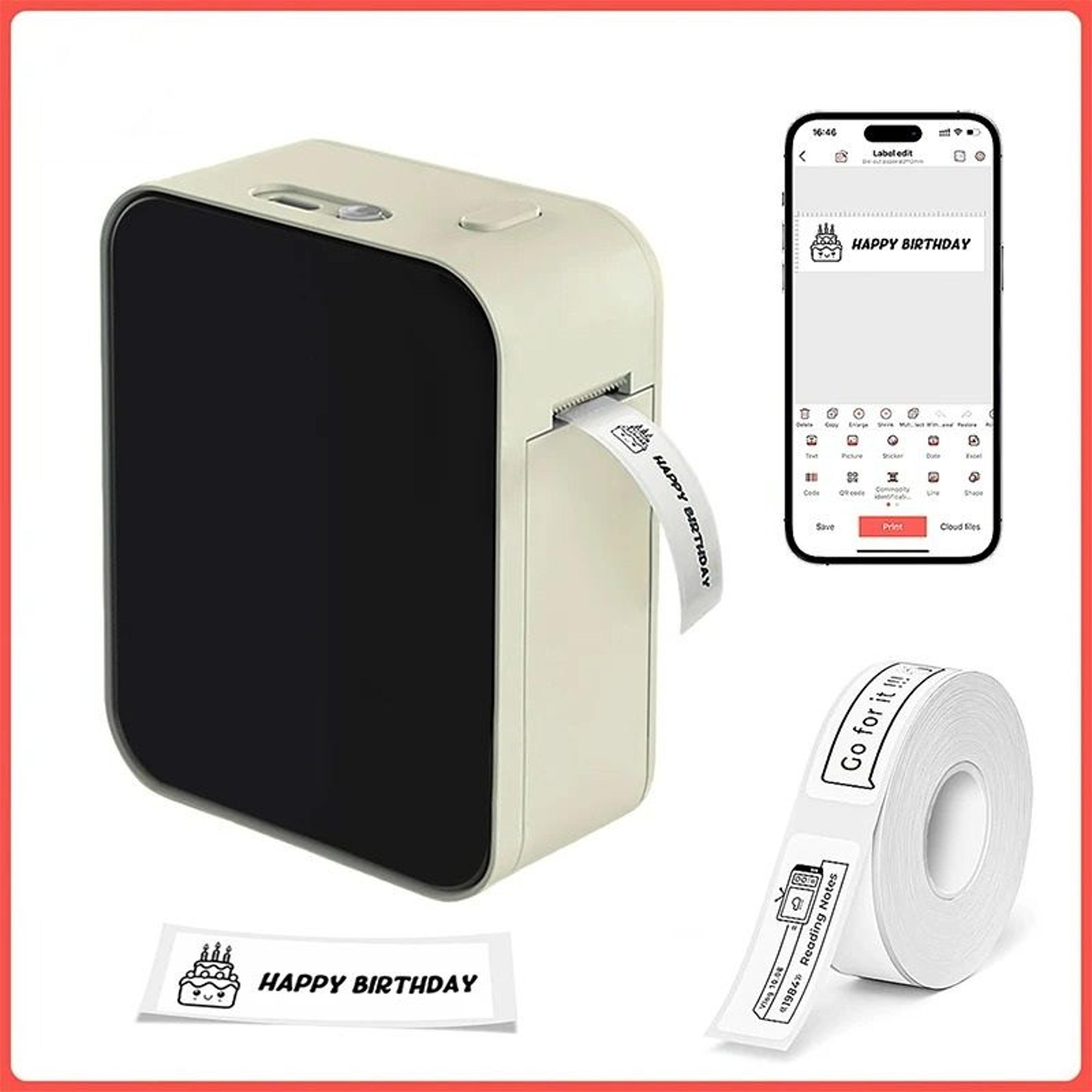 portable 203 dpi wireless mini thermal label printer