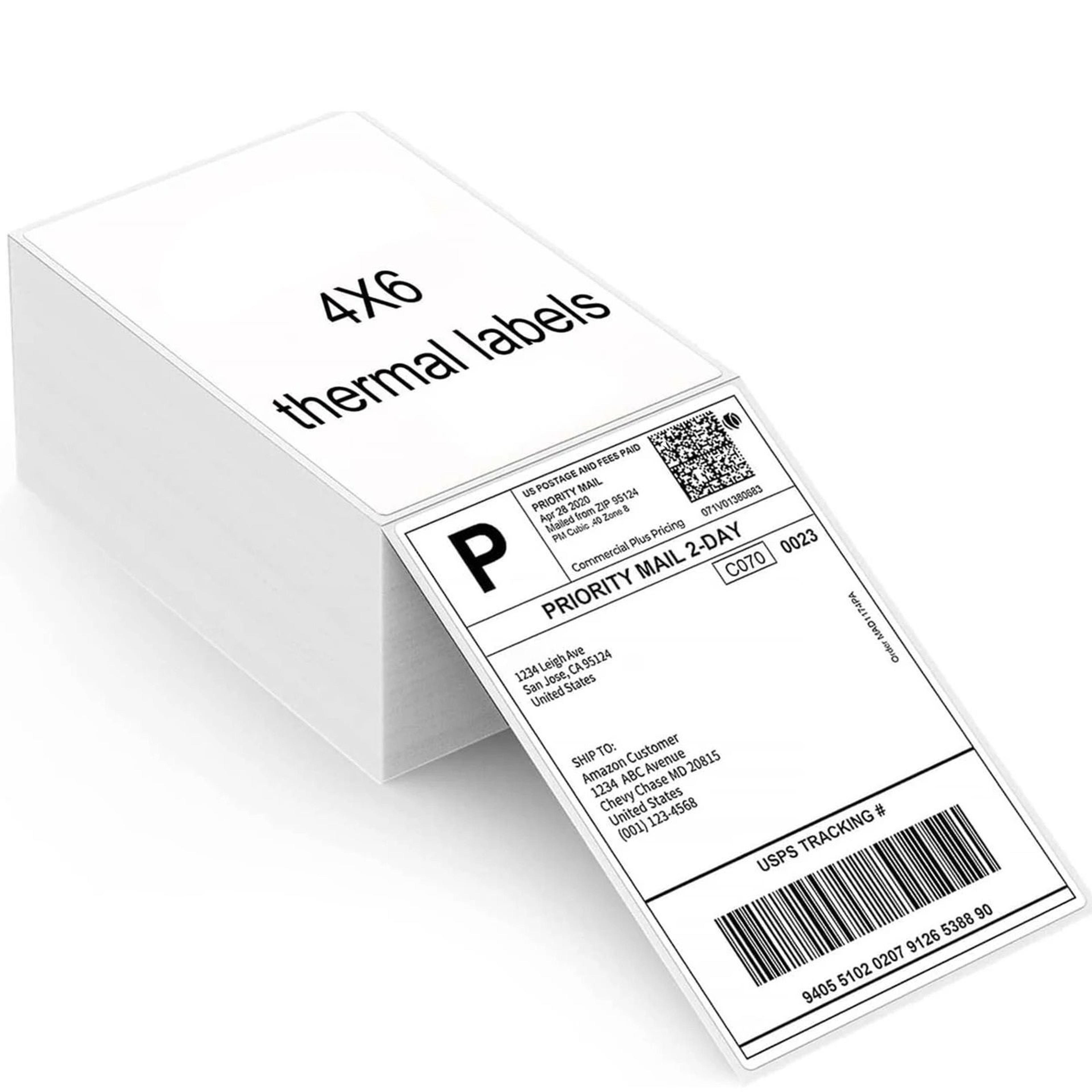 direct thermal 4x6 shipping label sticker sheets (100 pack)