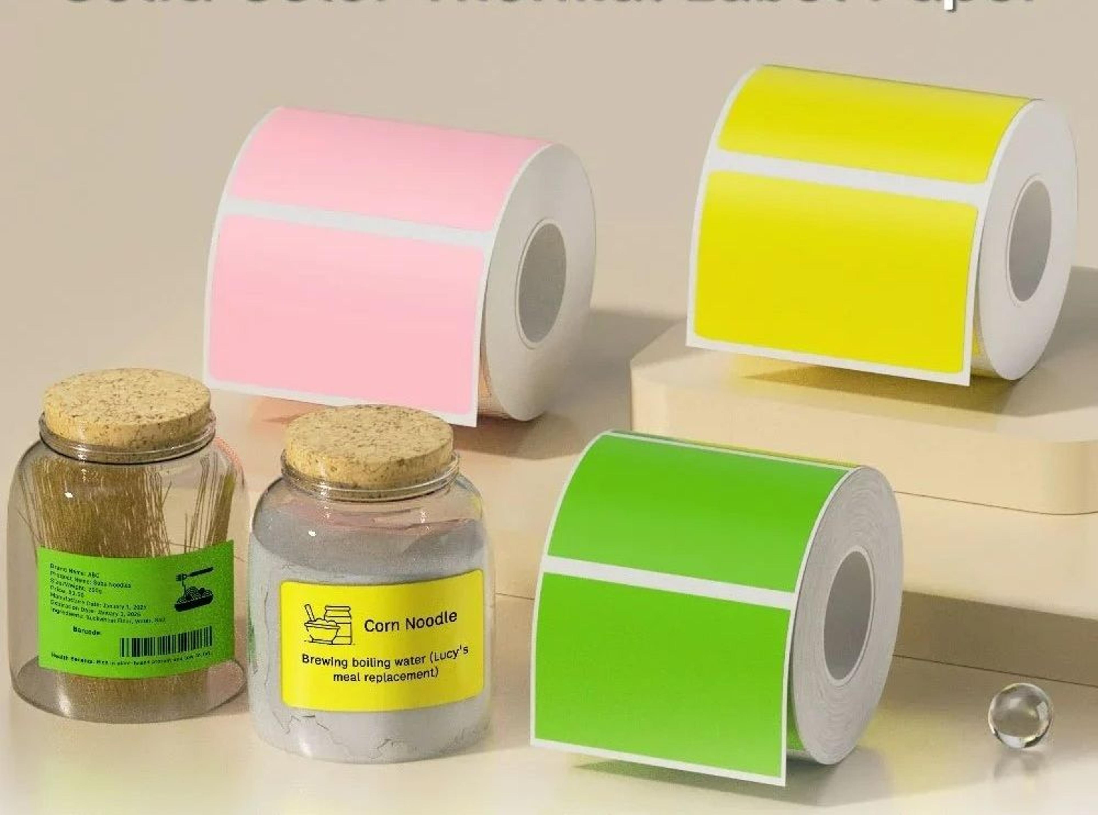 waterproof self-adhesive thermal label rolls for portable label printers