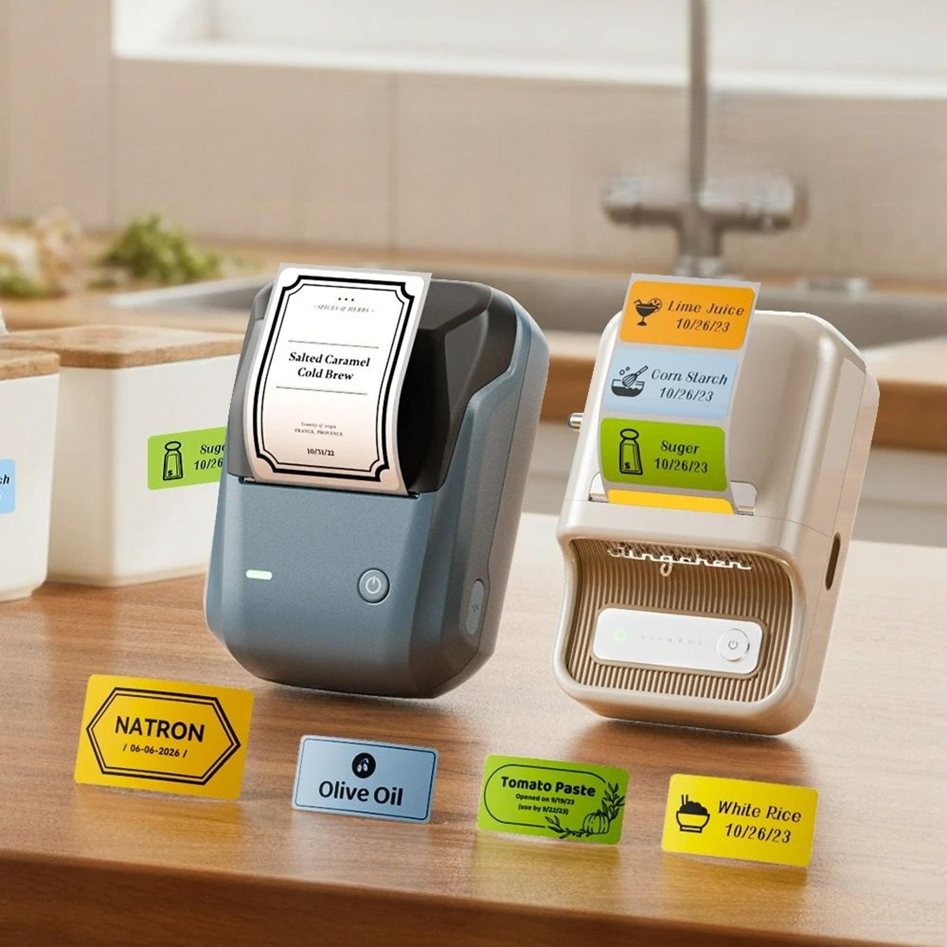 wireless portable thermal freezer label maker for kitchen & refrigerator storage