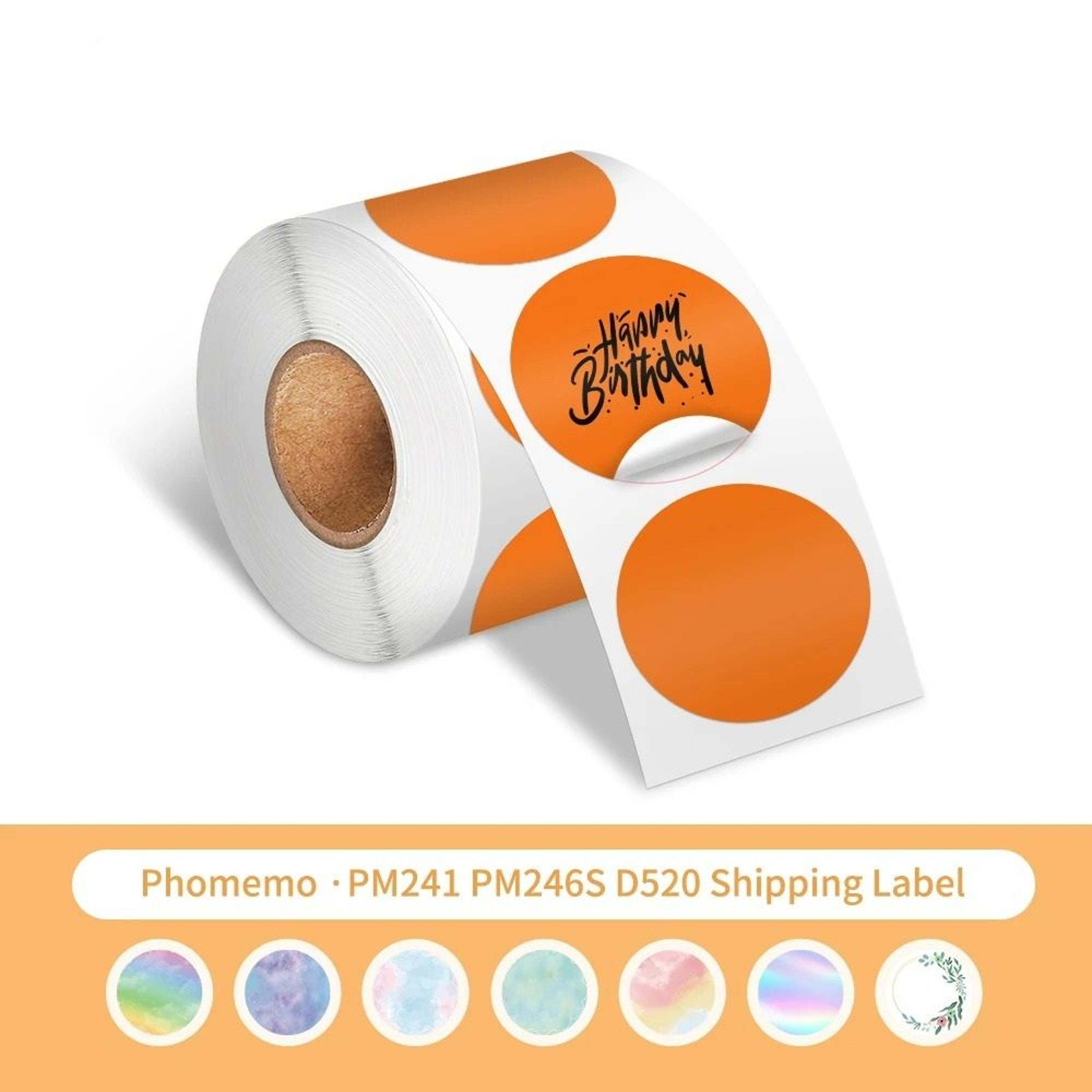 waterproof round thermal label sticker rolls for desktop label printers