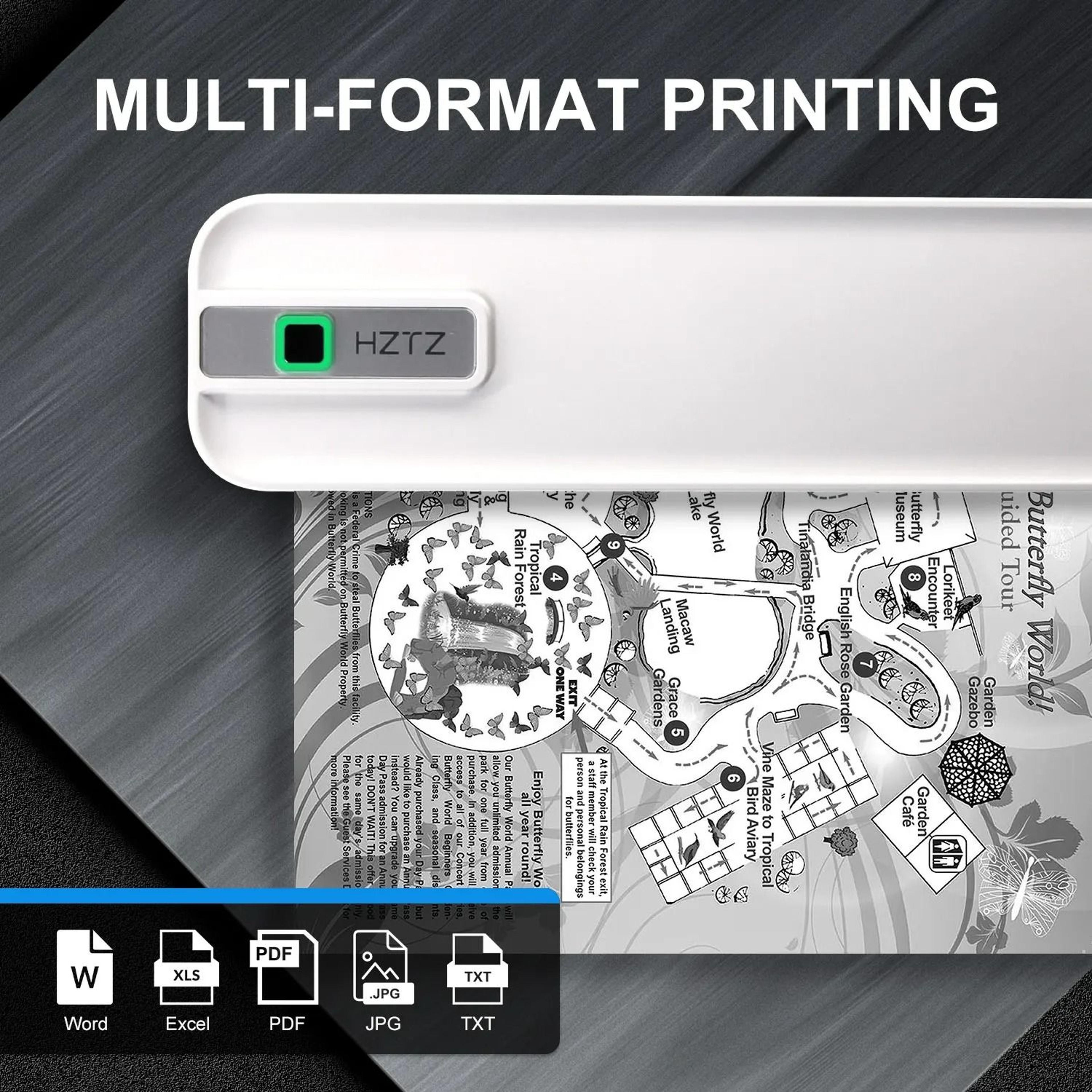 high-resolution 300 dpi portable a4 wireless thermal printer